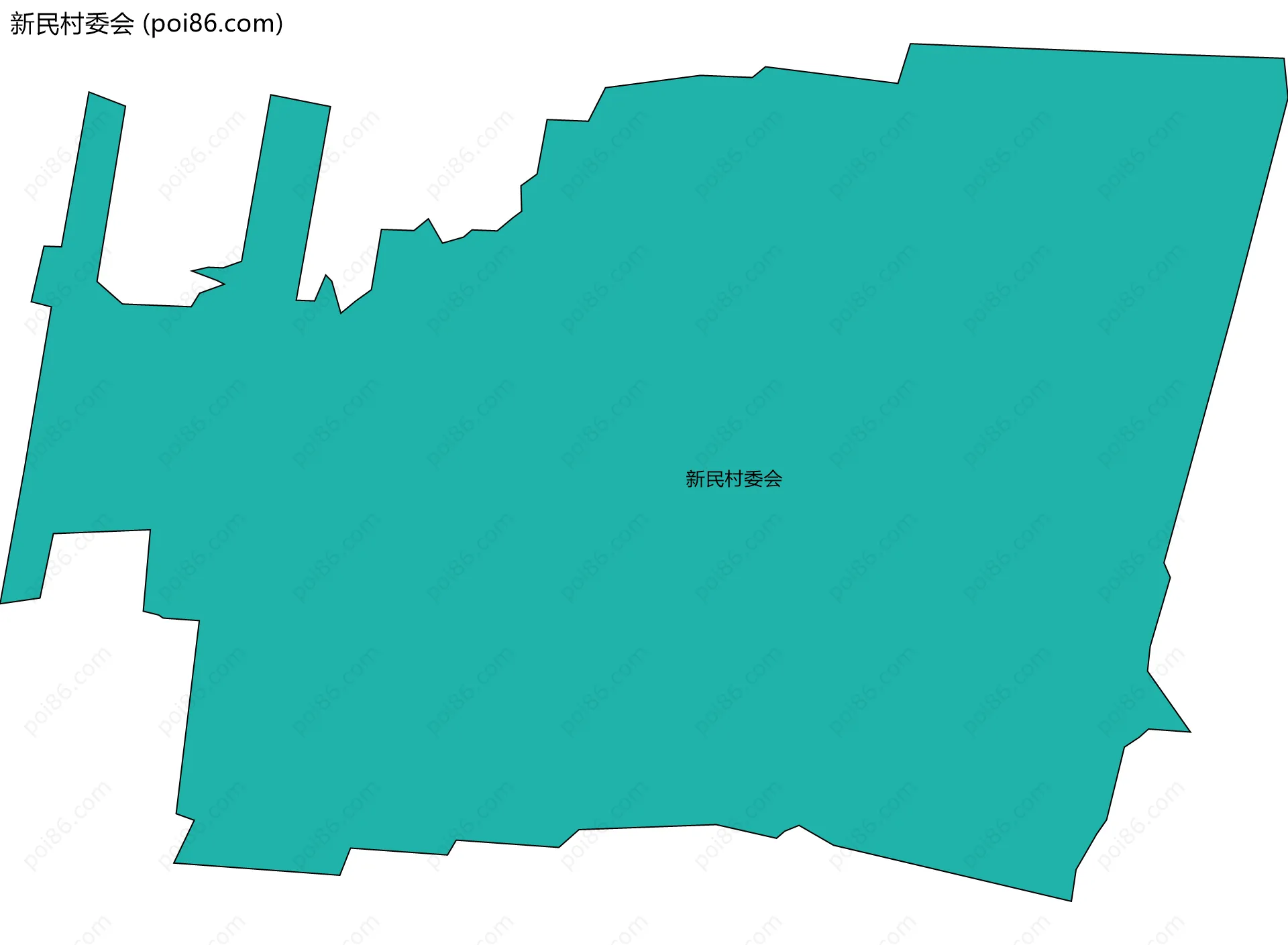 新民村委会边界地图