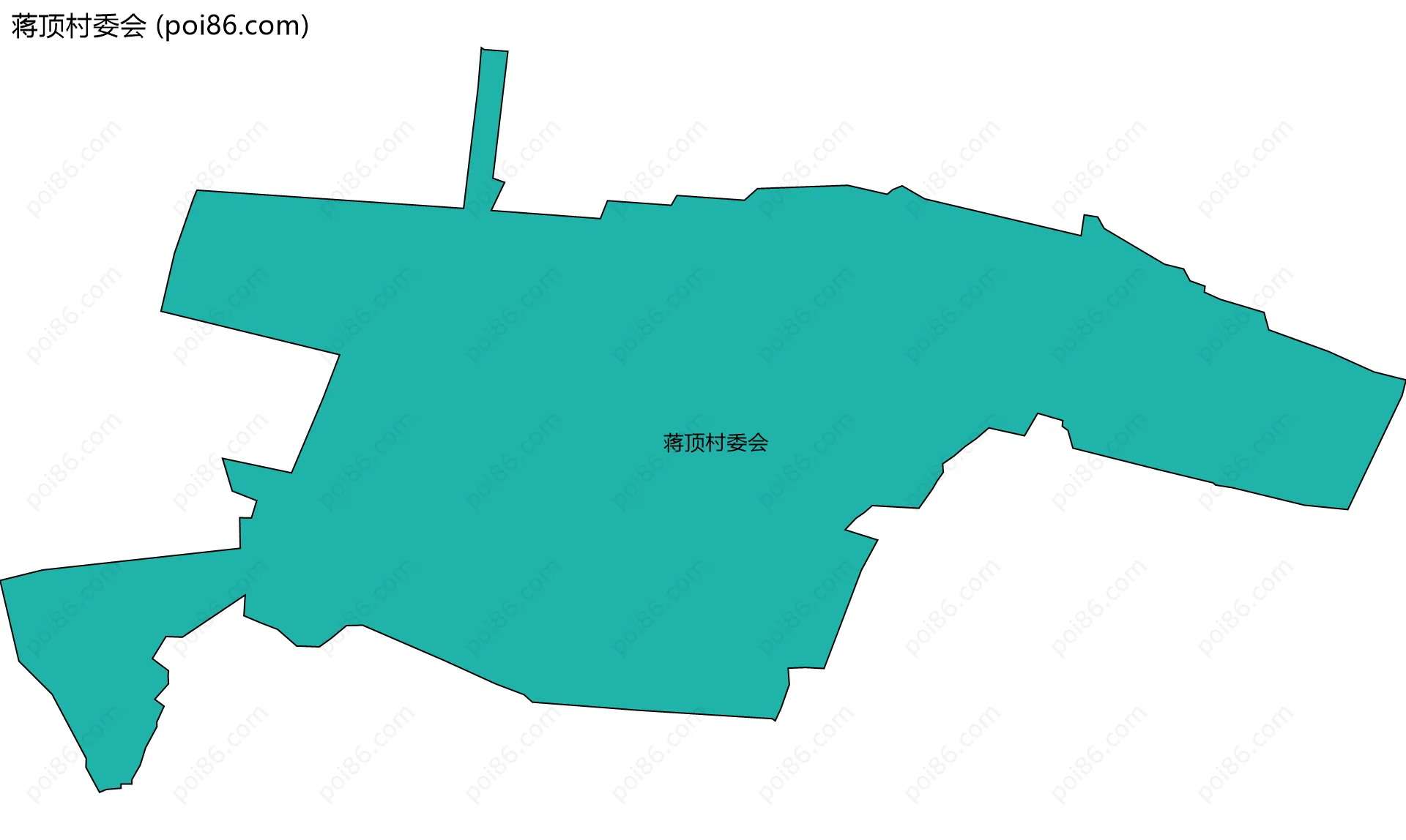 蒋顶村委会边界地图