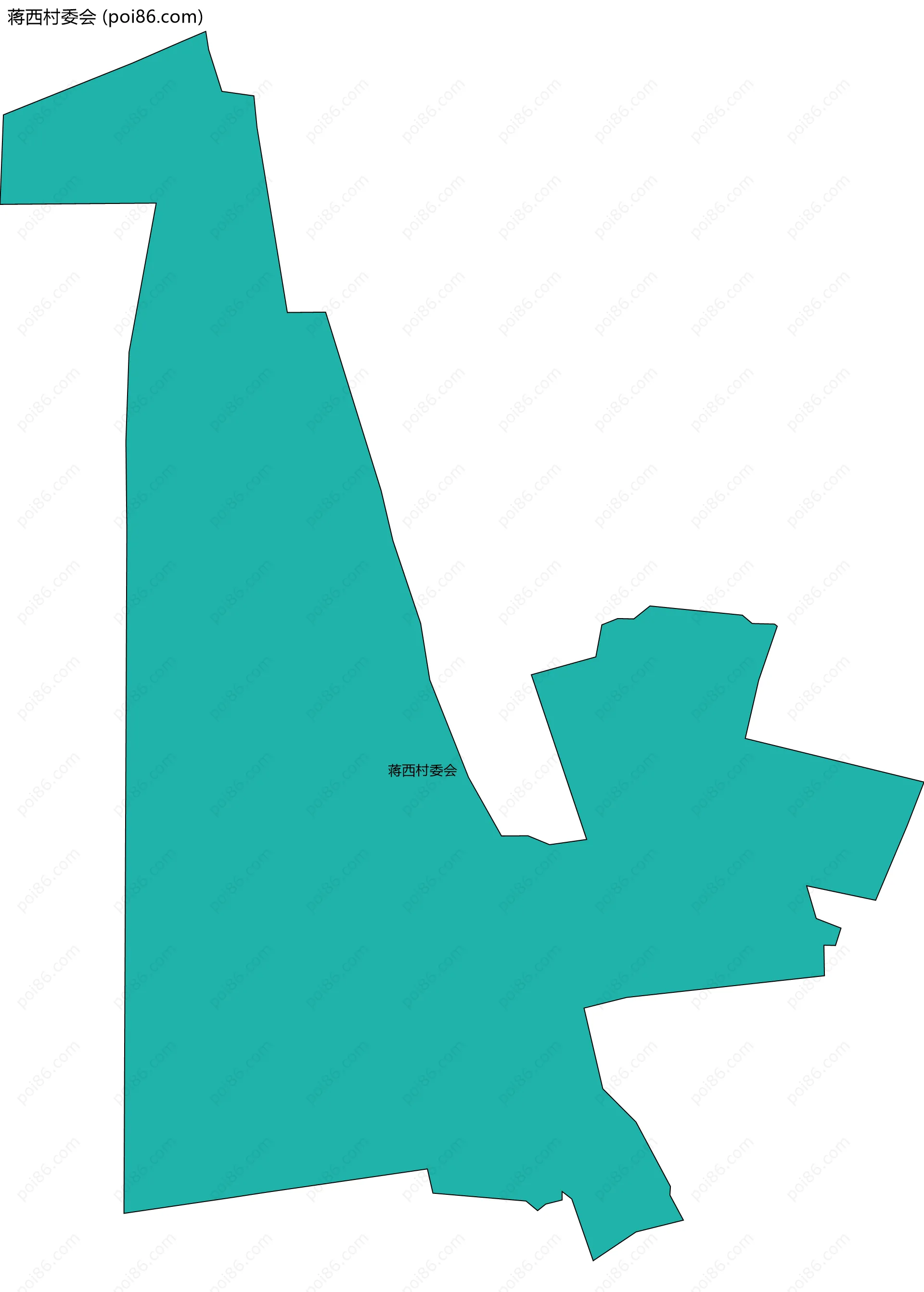 蒋西村委会边界地图