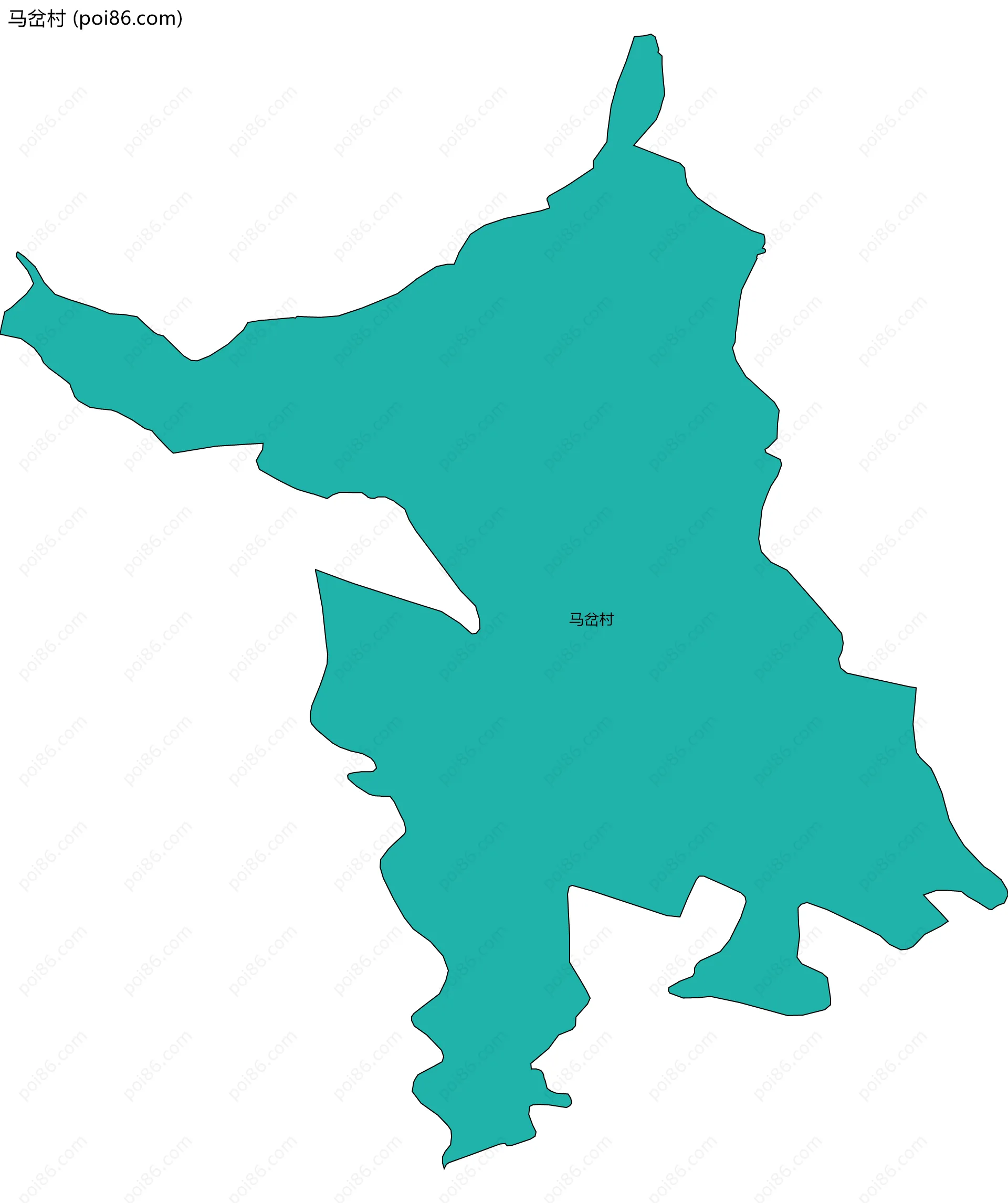 马岔村边界地图