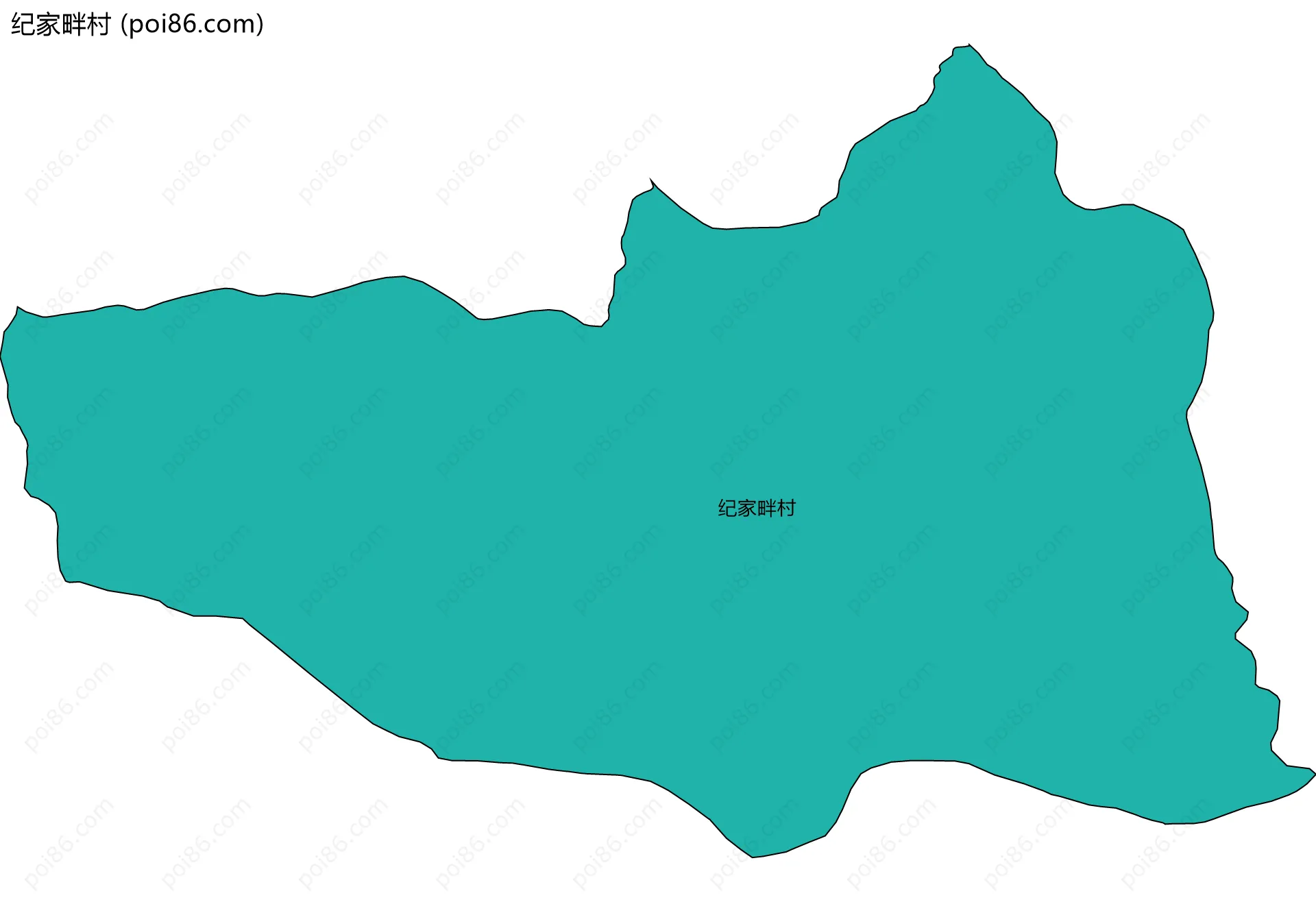 纪家畔村边界地图