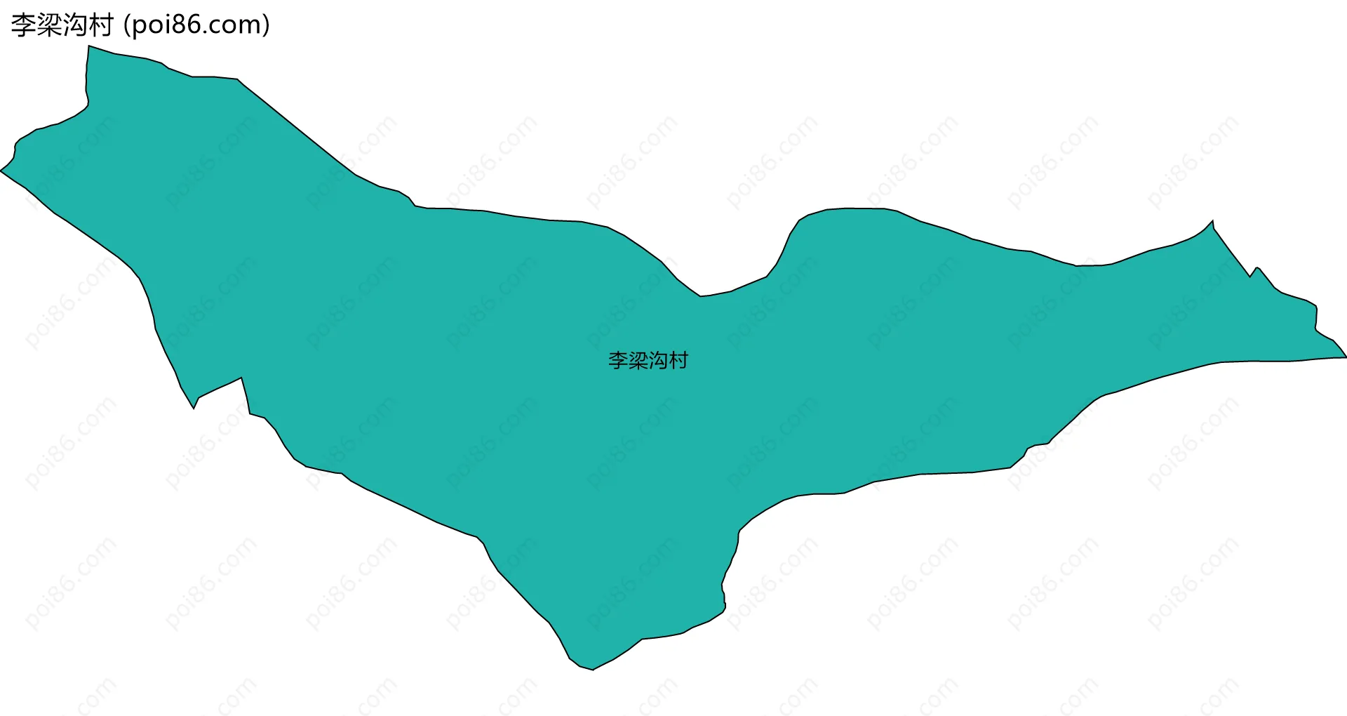 李梁沟村边界地图