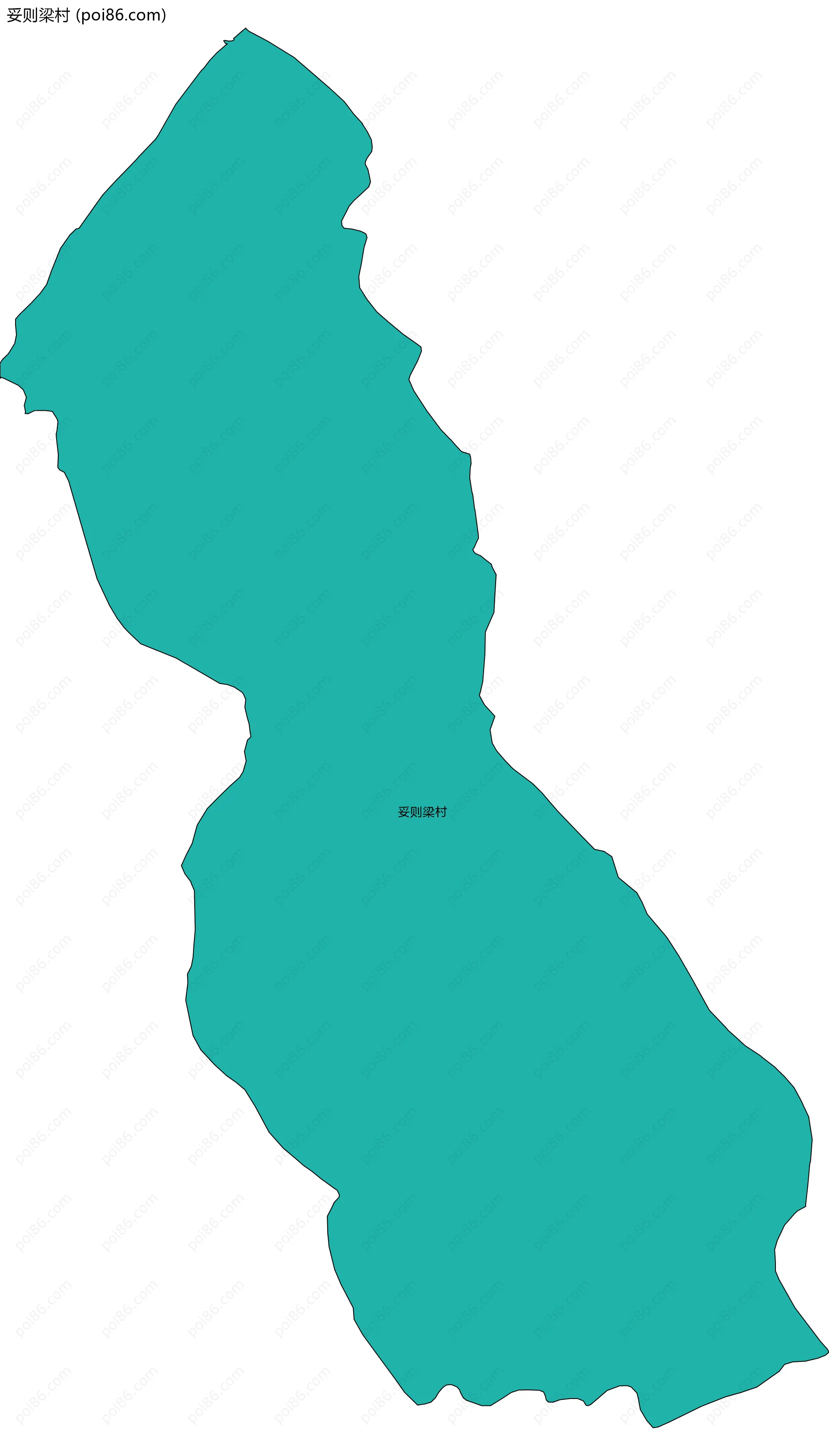 妥则梁村边界地图