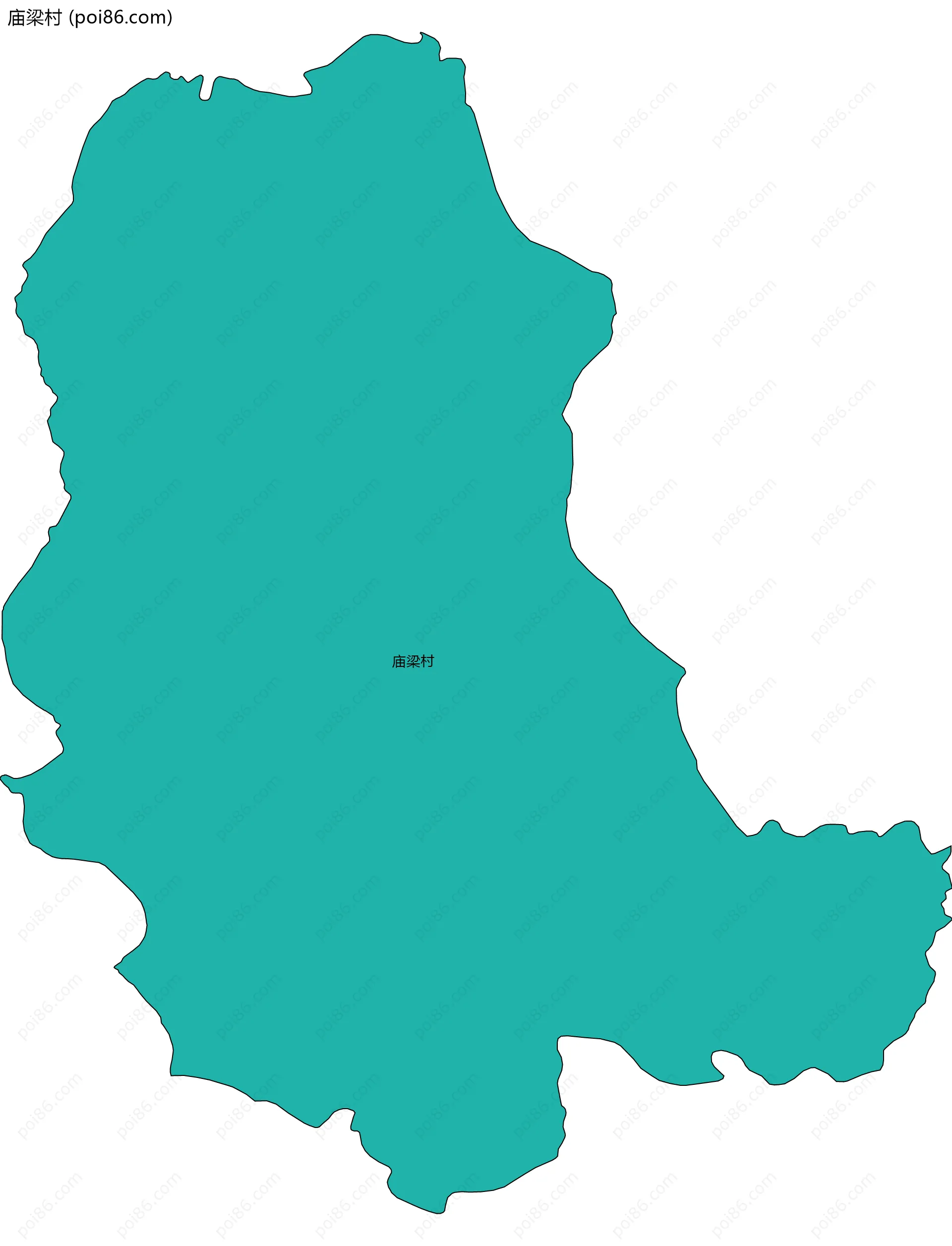 庙梁村边界地图