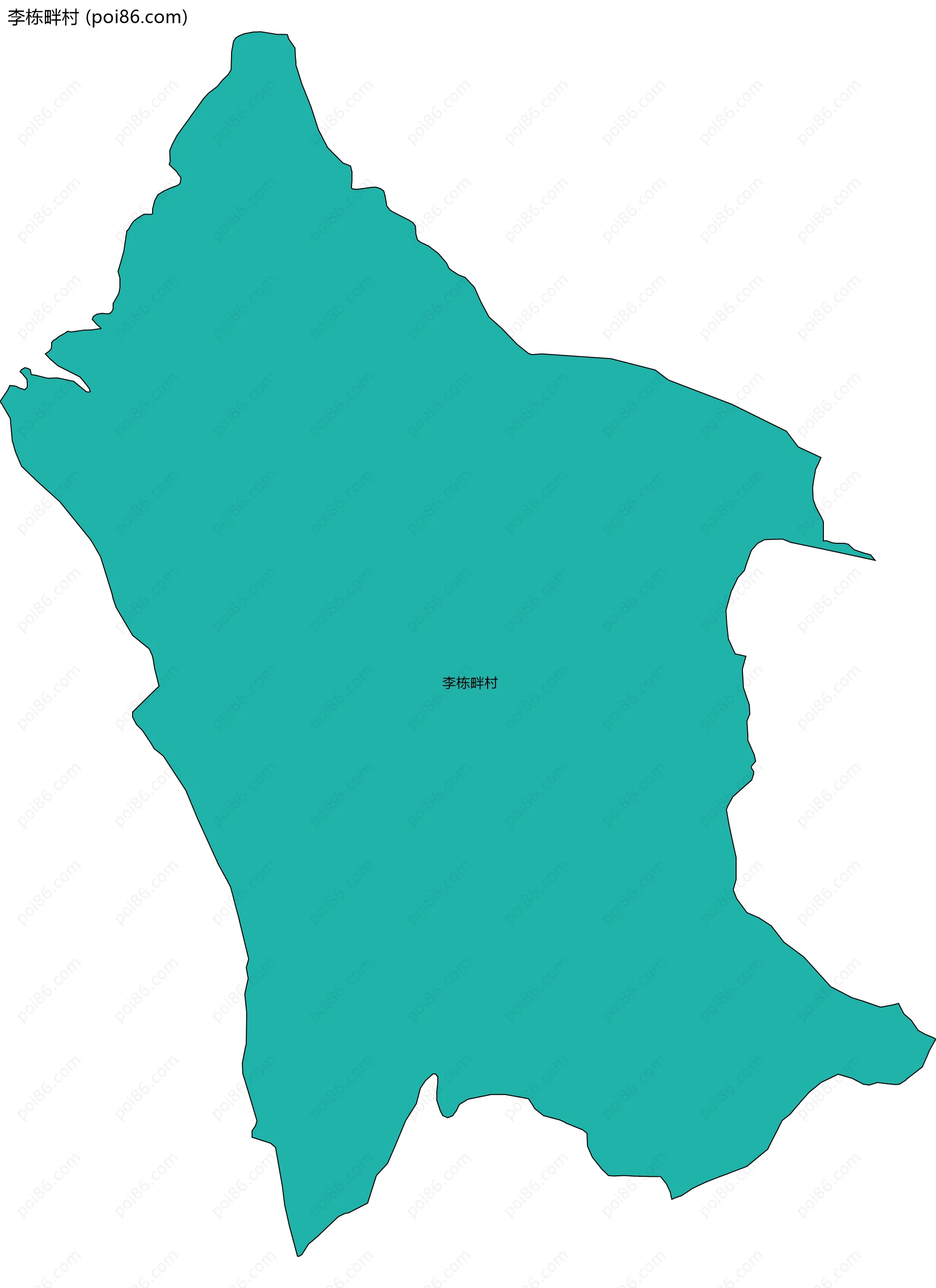 李栋畔村边界地图