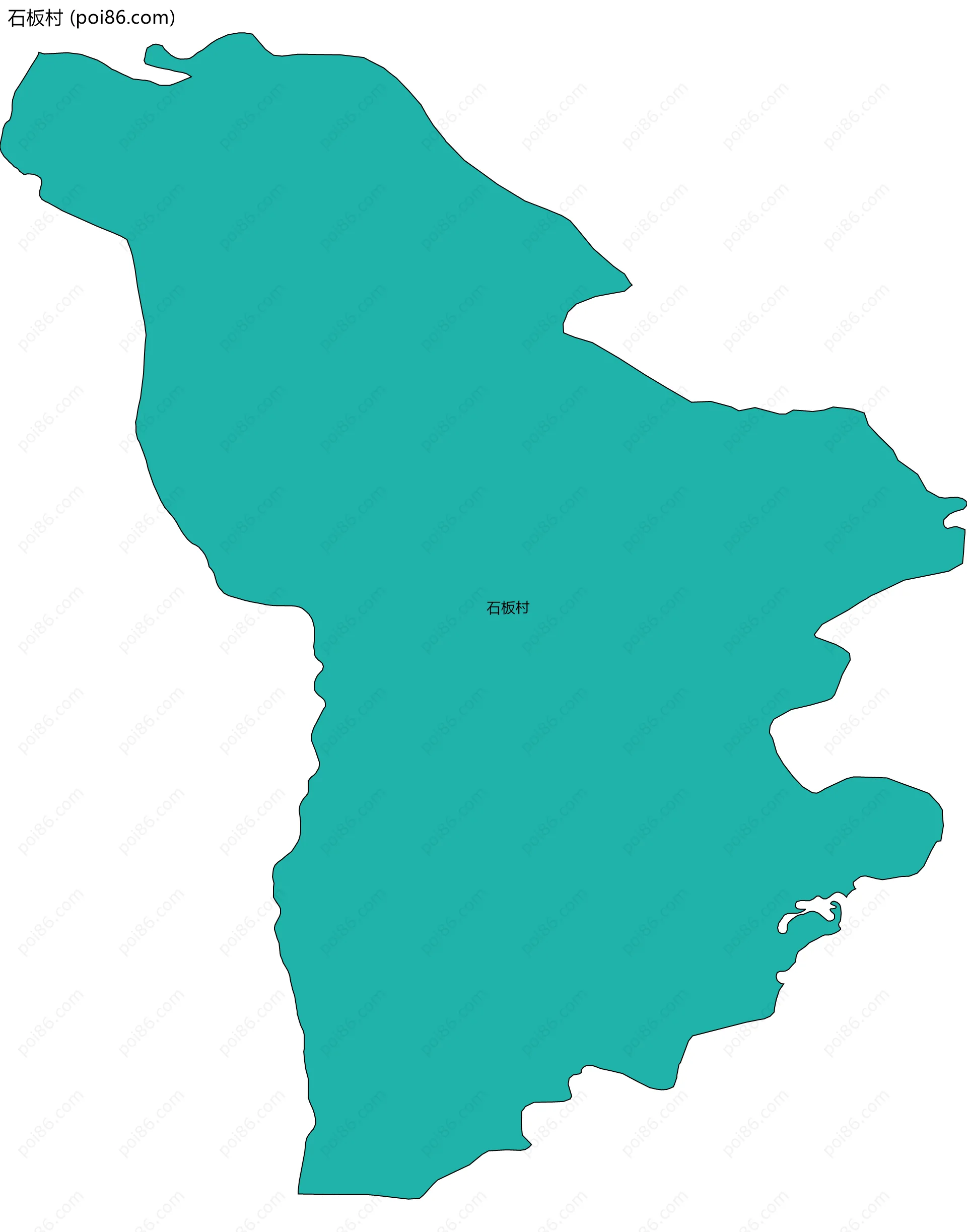 石板村边界地图