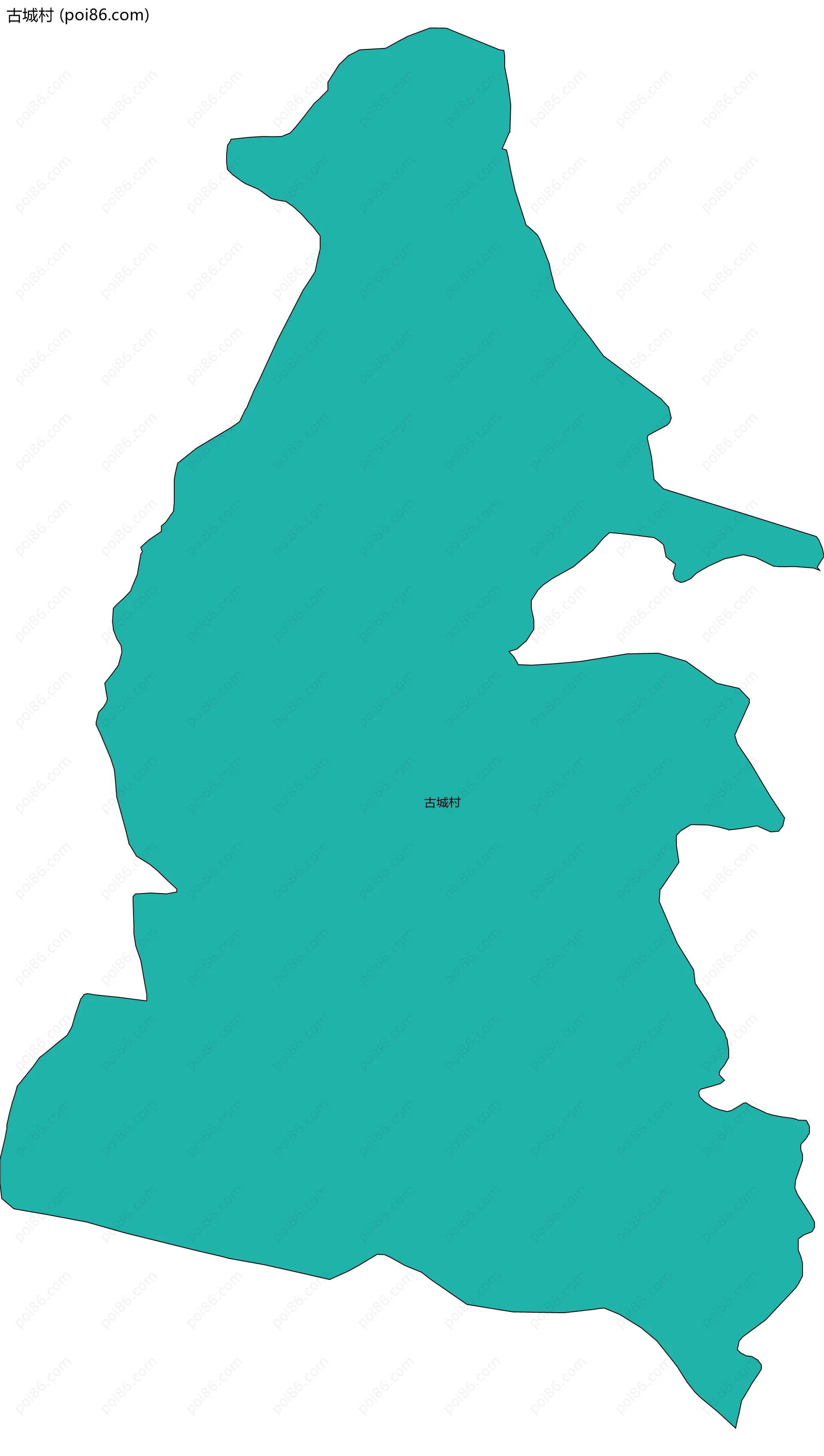 古城村边界地图