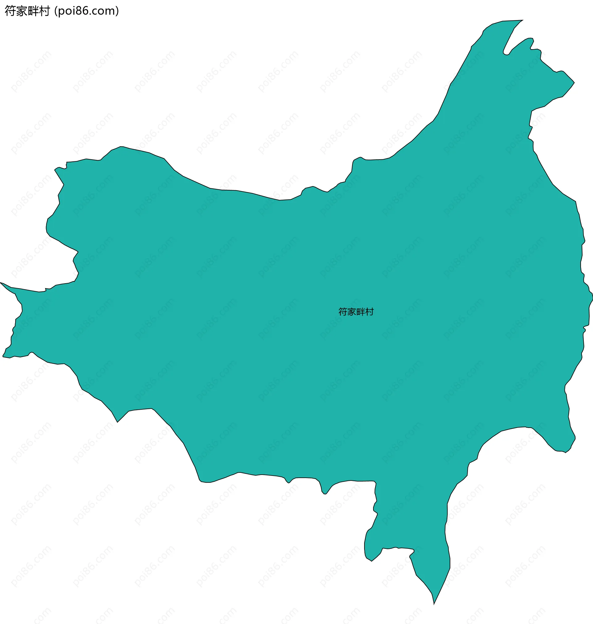 符家畔村边界地图