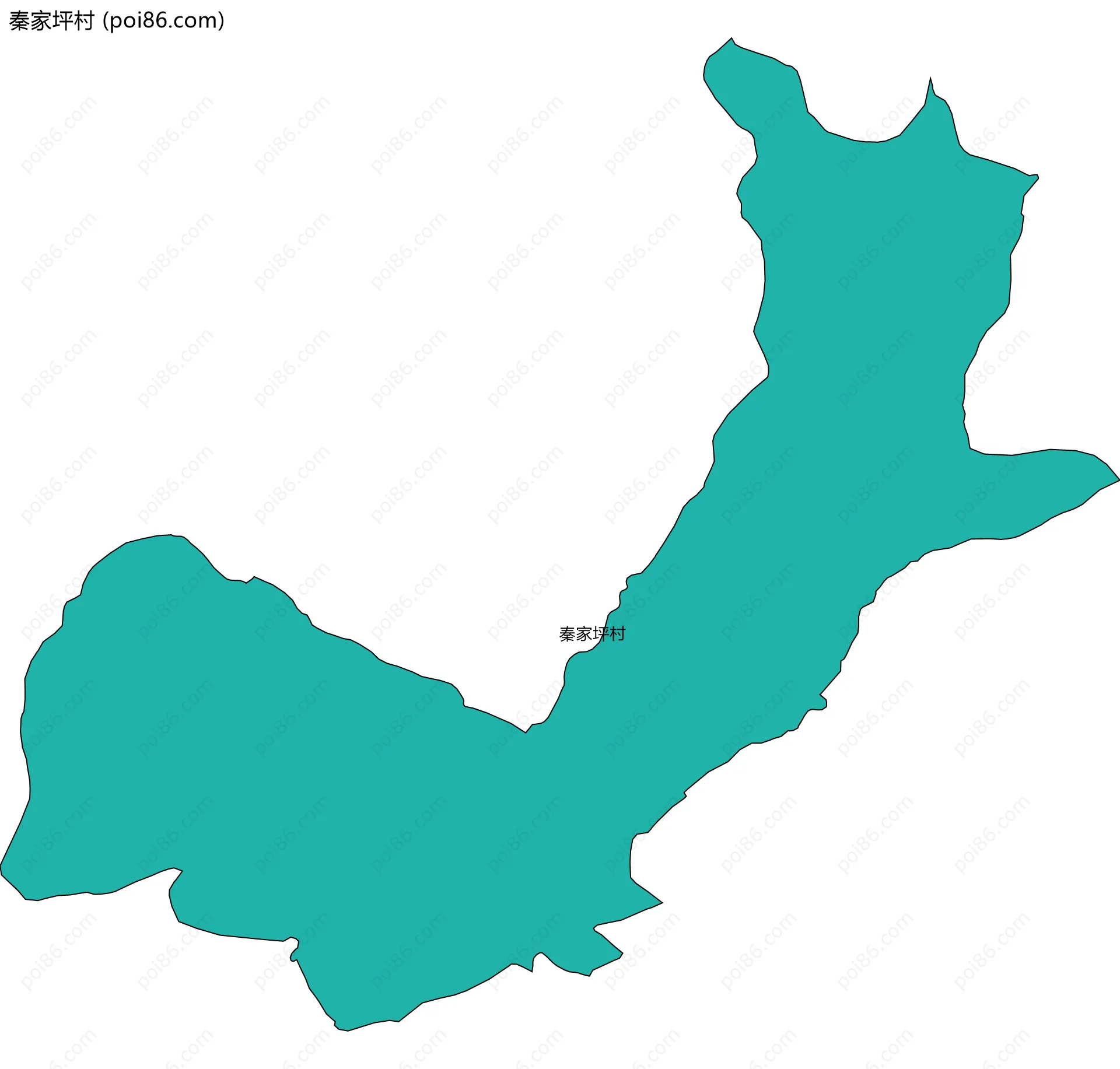秦家坪村边界地图
