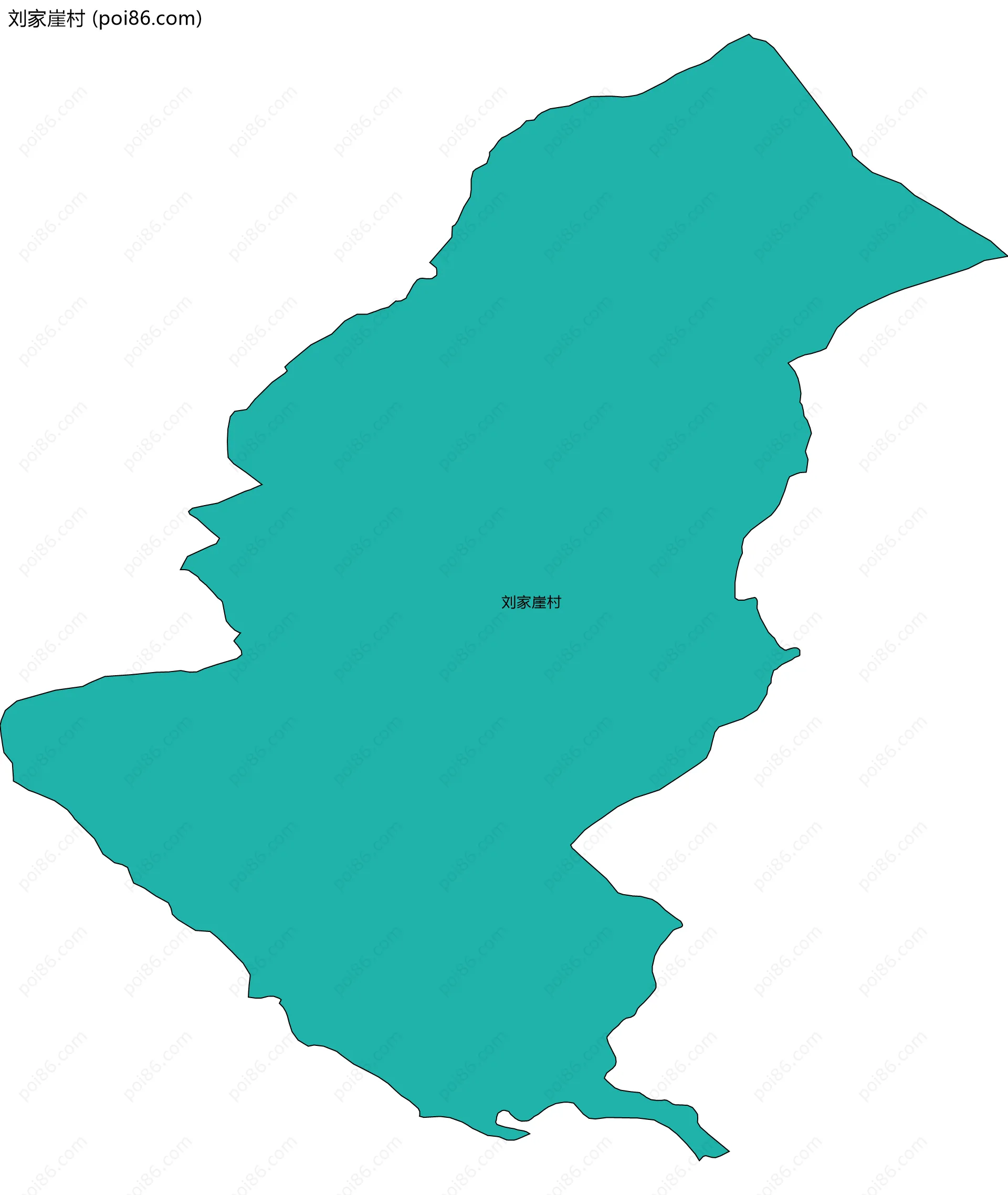 刘家崖村边界地图