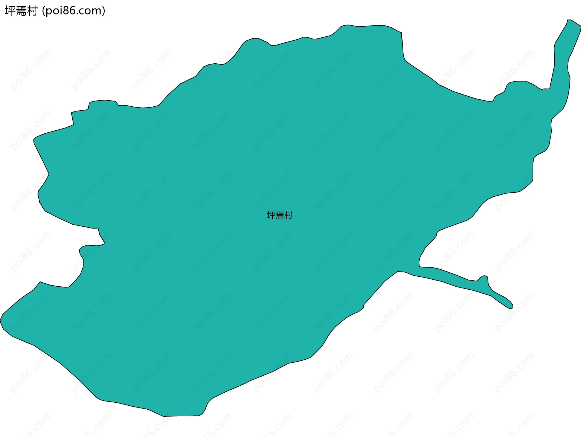 坪焉村边界地图