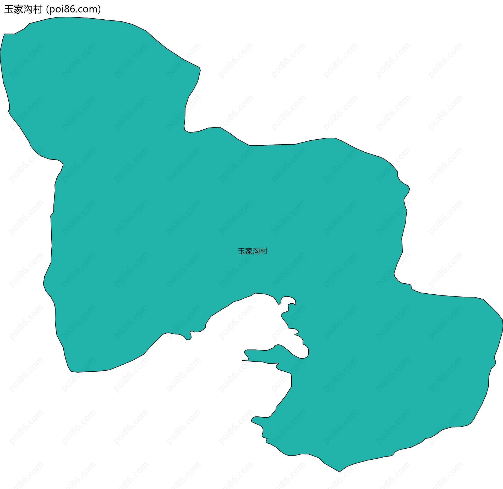 玉家沟村边界地图