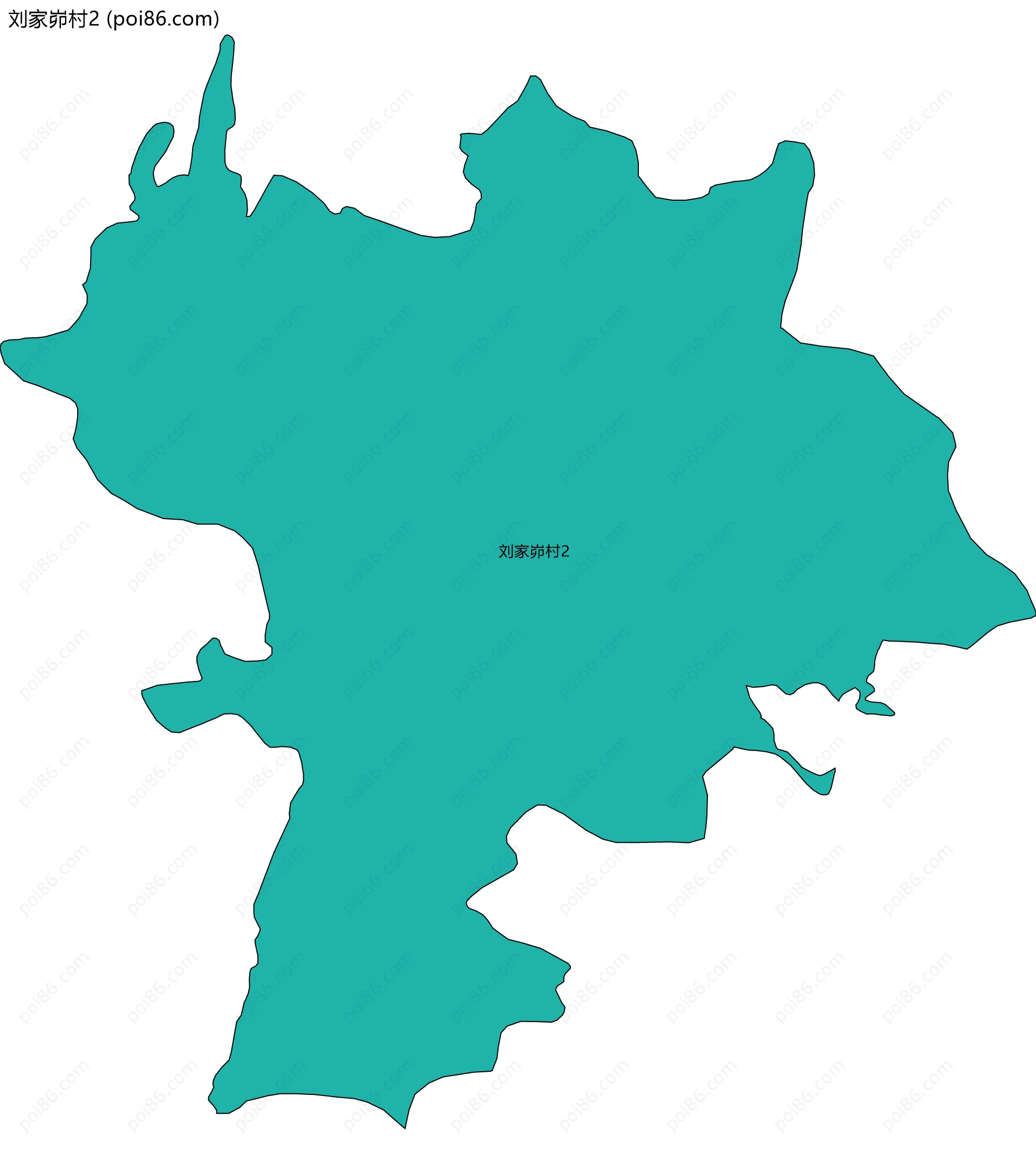 刘家峁村2边界地图
