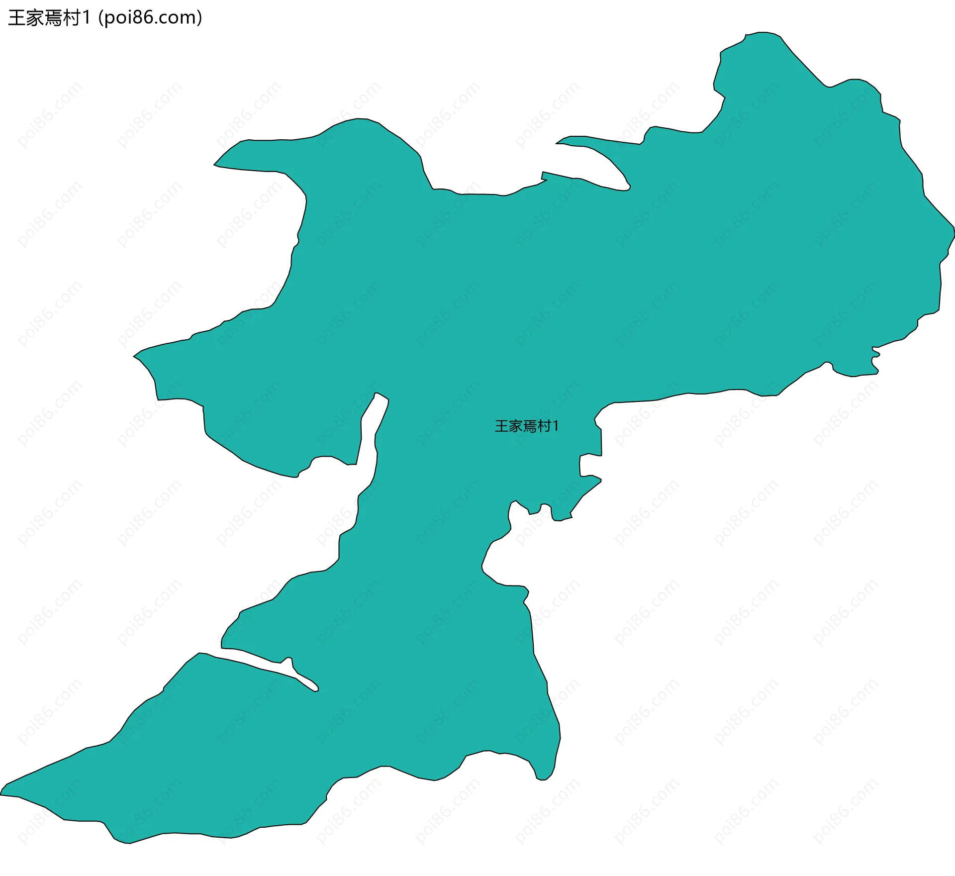 王家焉村1边界地图