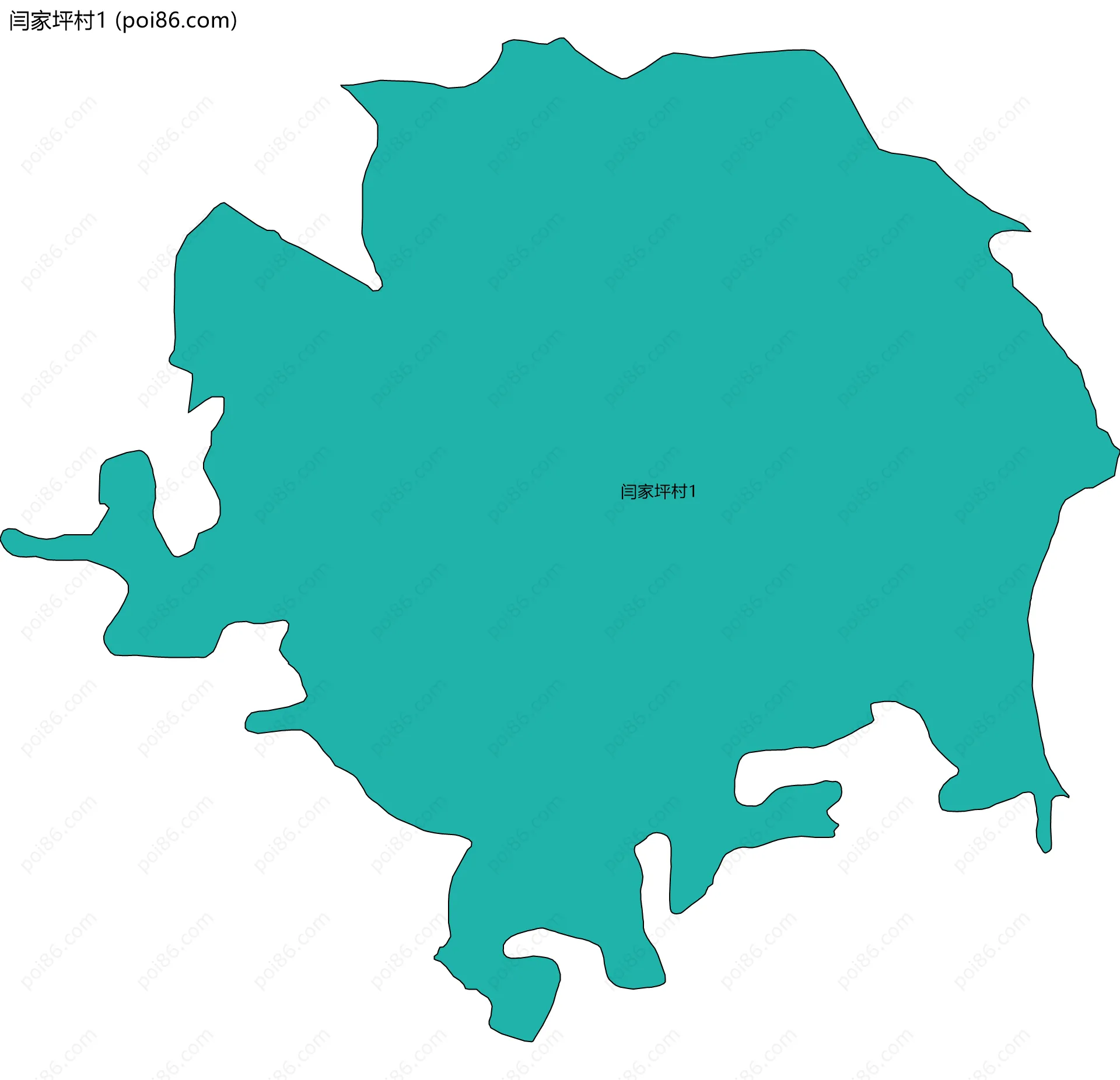 闫家坪村1边界地图