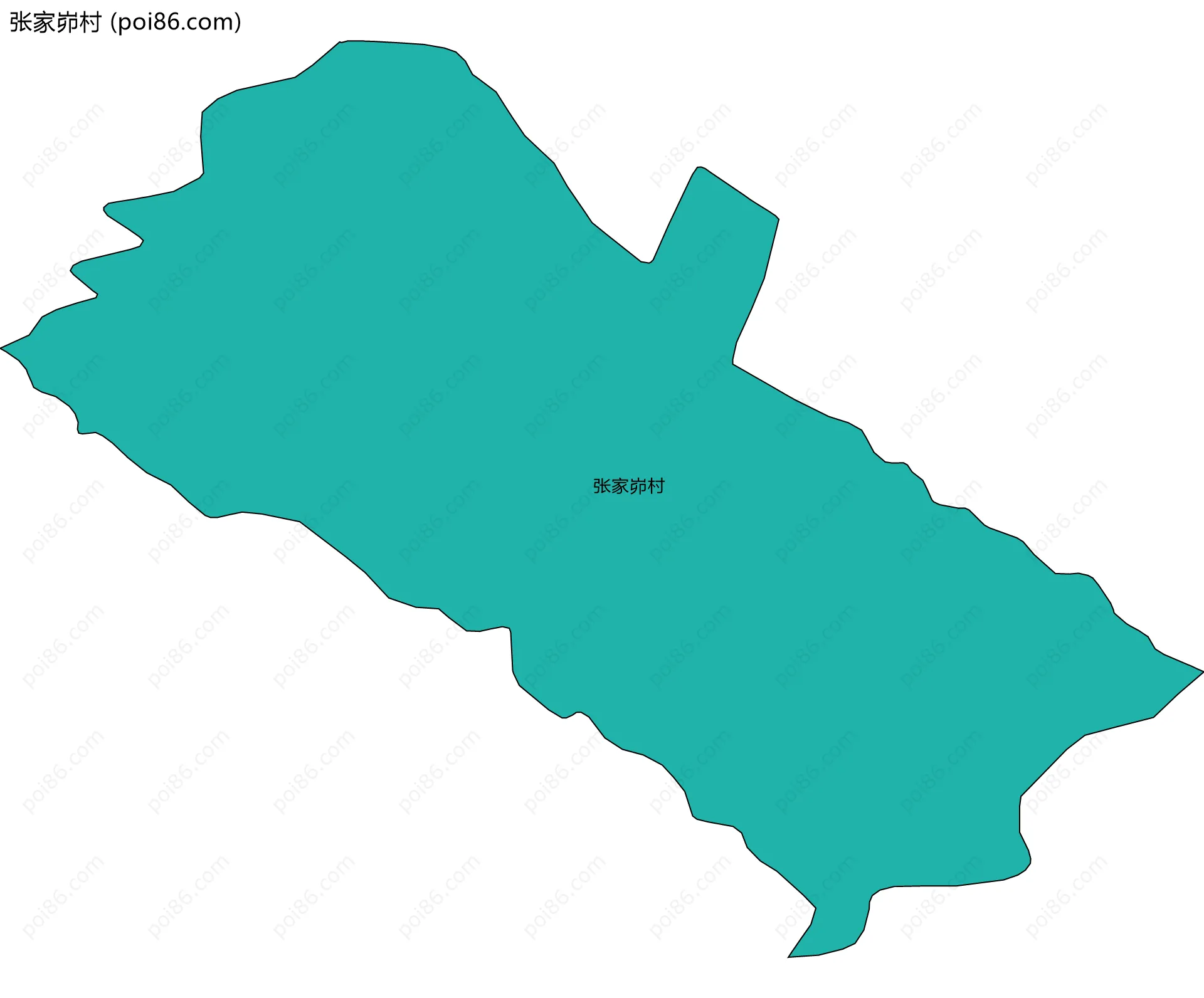 张家峁村边界地图