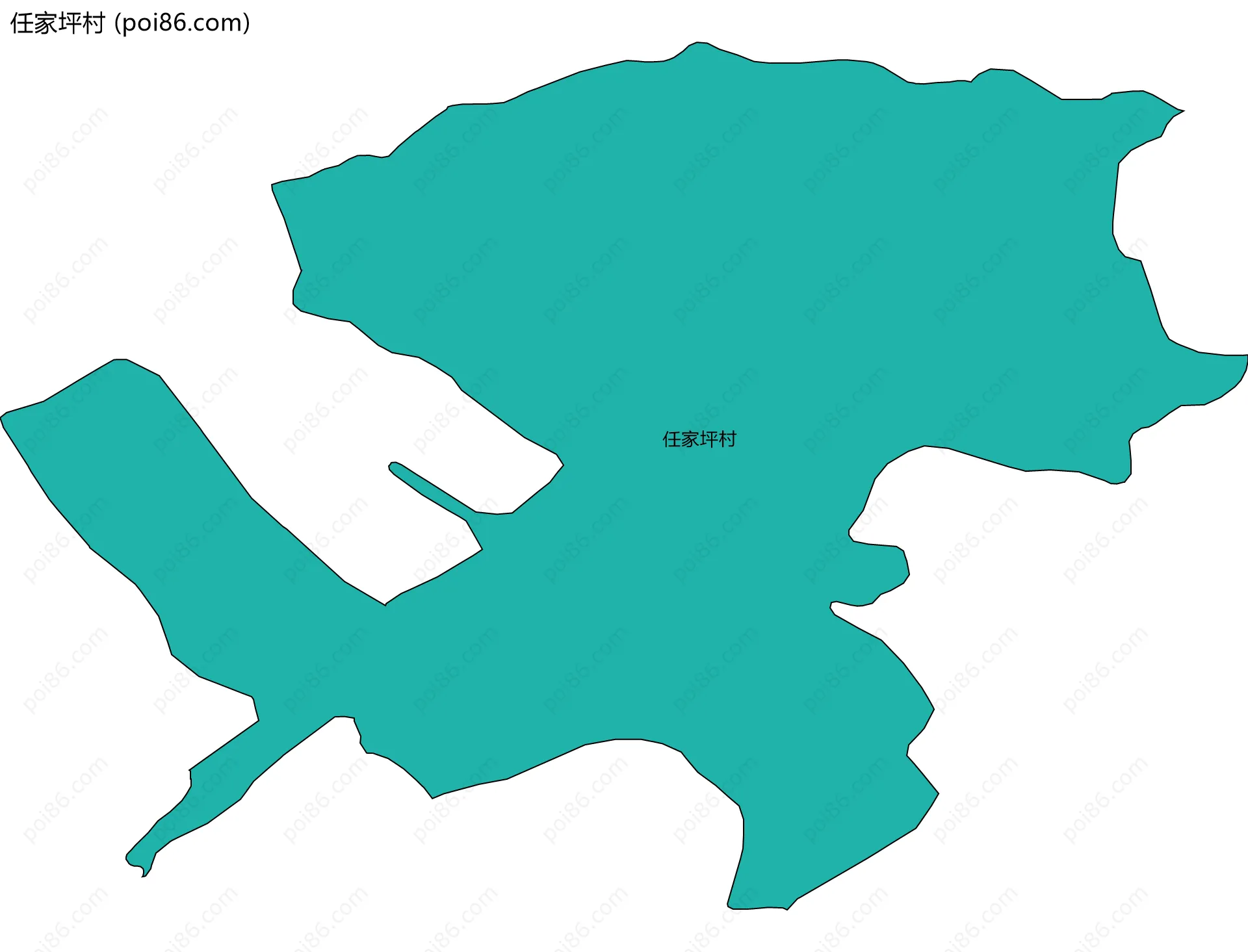 任家坪村边界地图