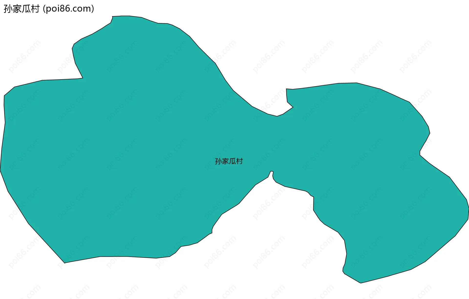 孙家瓜村边界地图