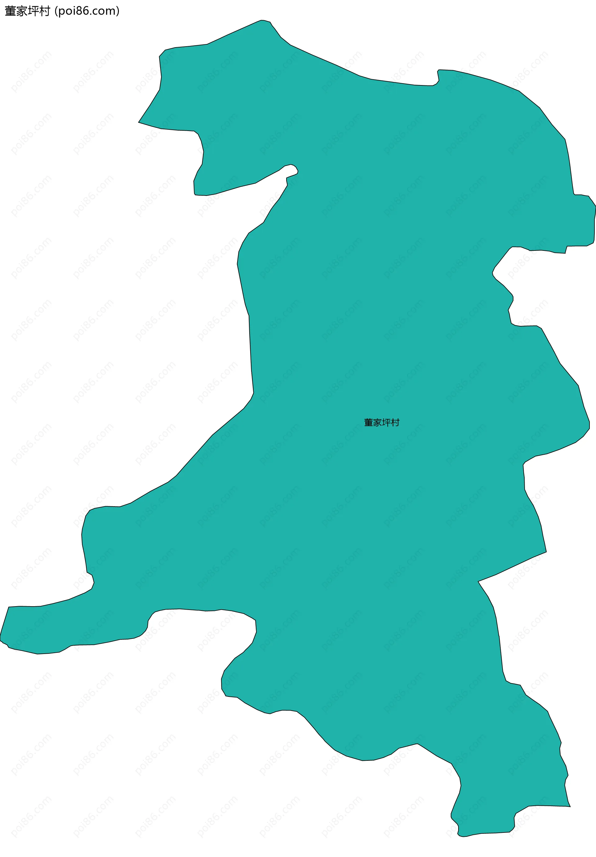 董家坪村边界地图