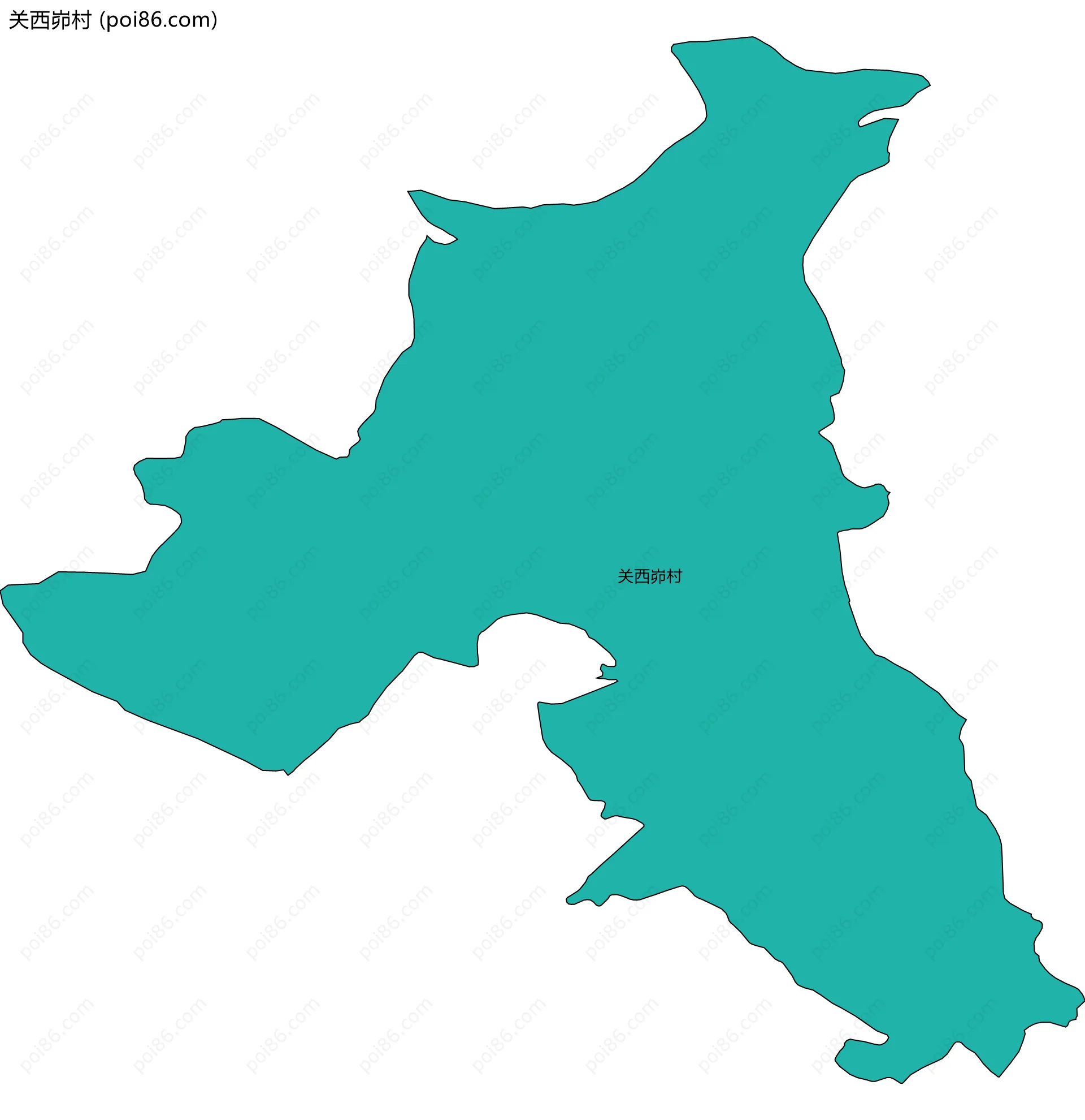 关西峁村边界地图