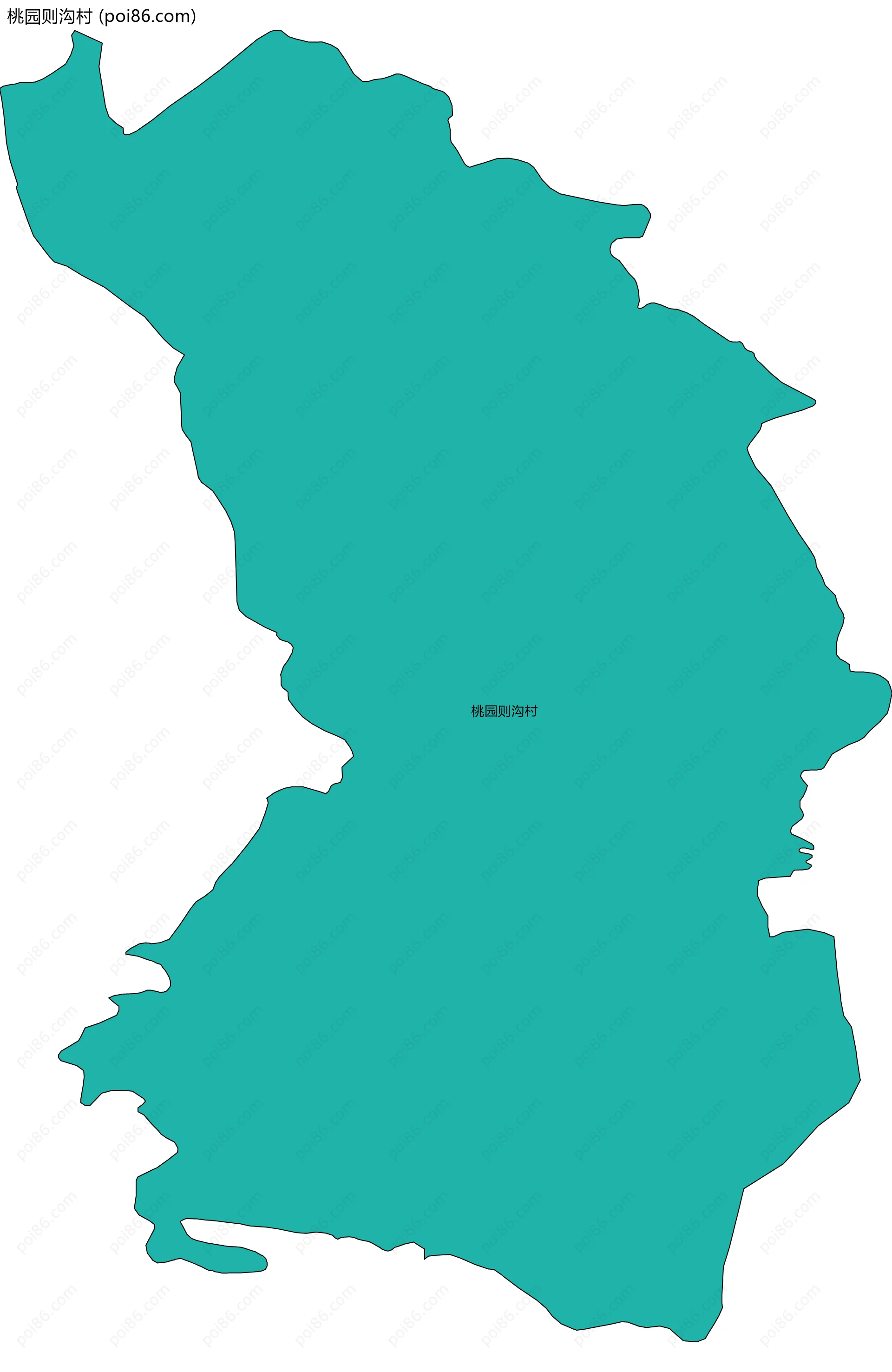 桃园则沟村边界地图