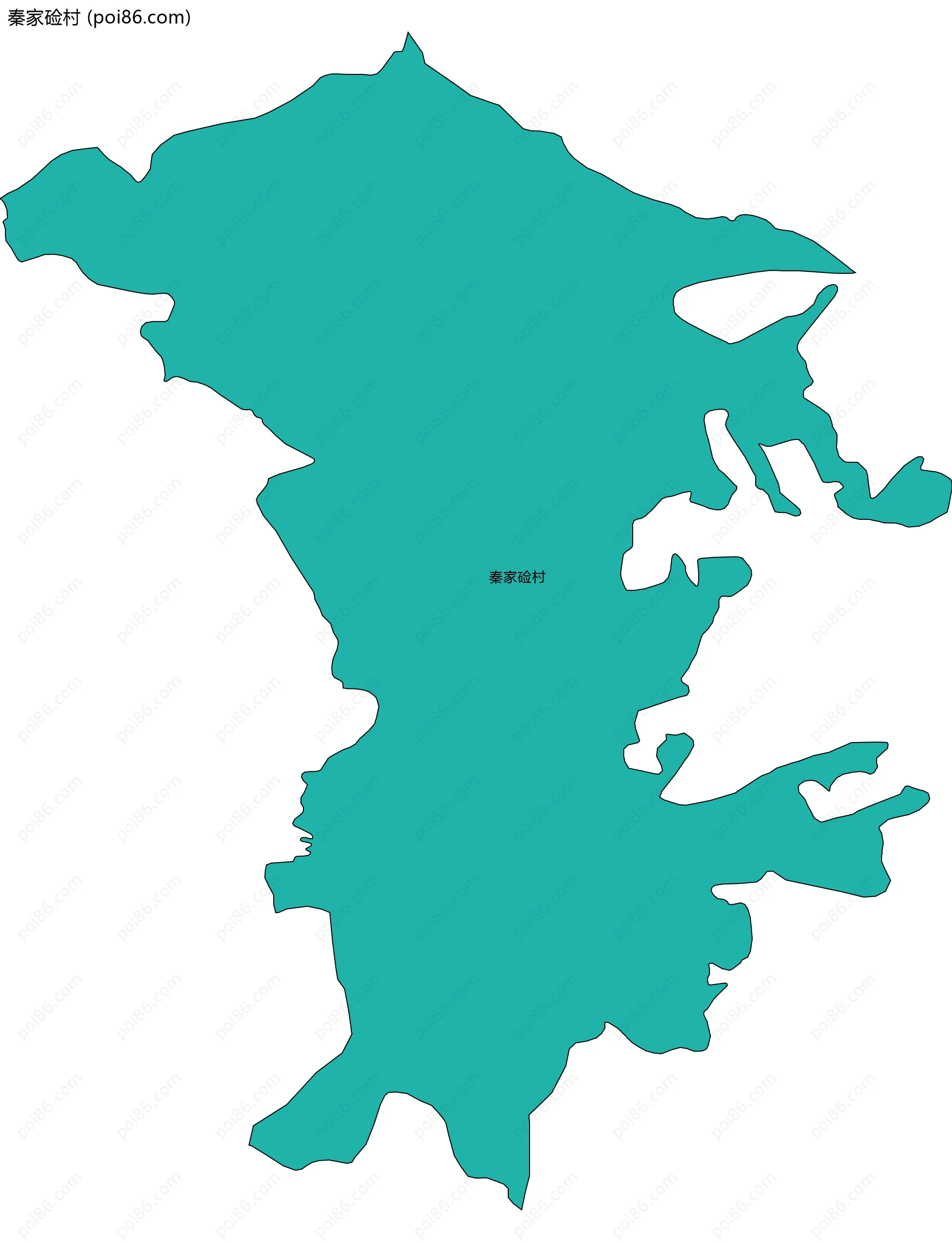 秦家硷村边界地图