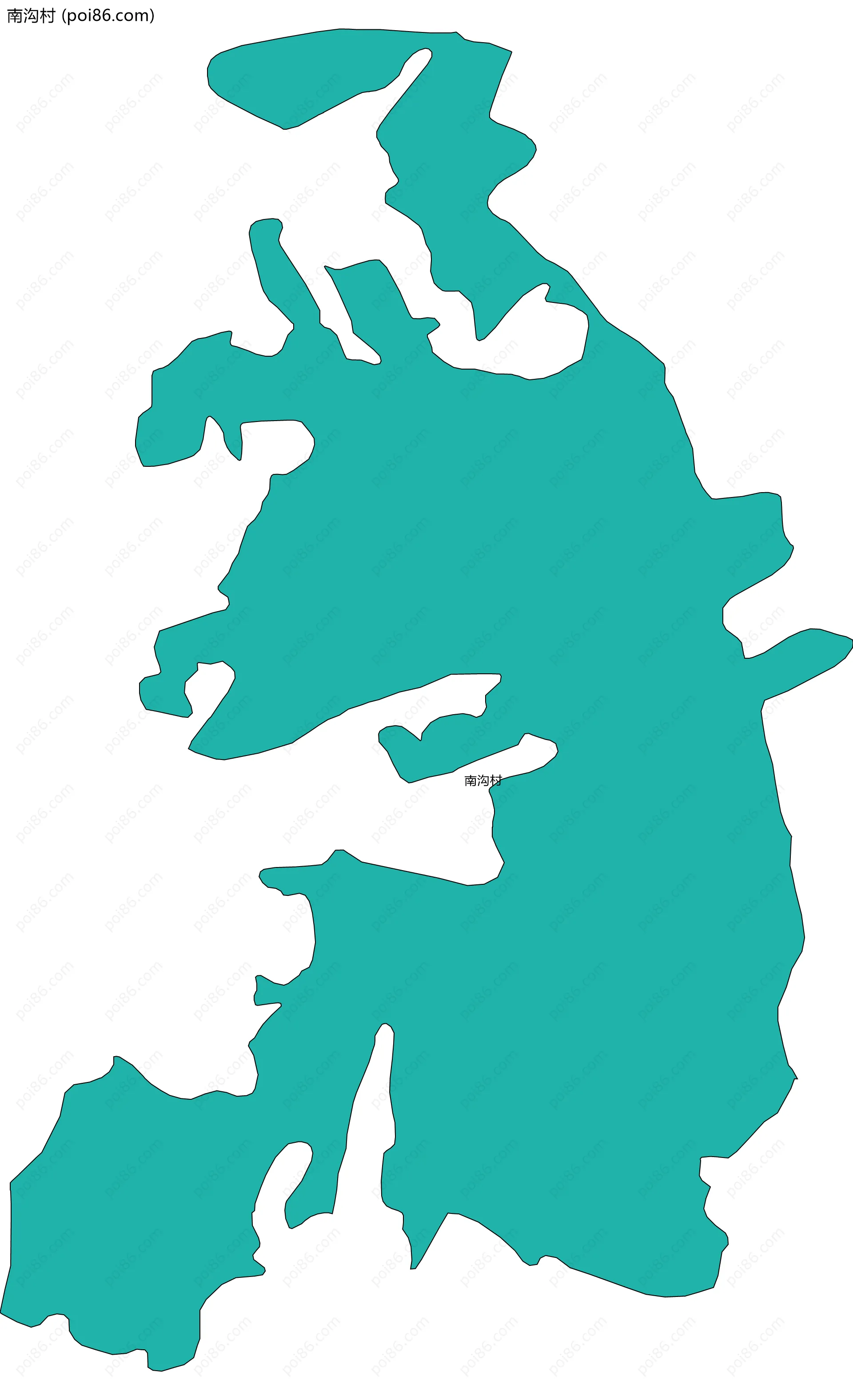 南沟村边界地图