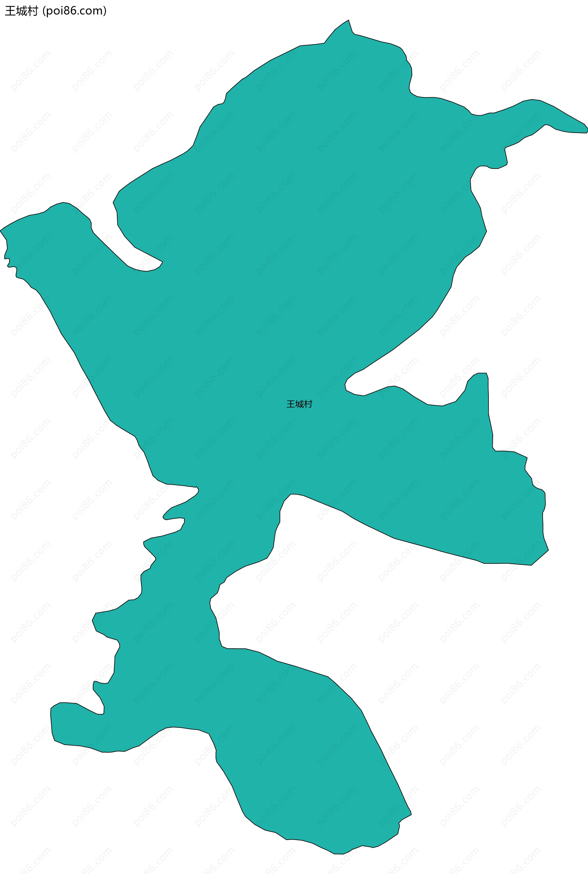 王城村边界地图