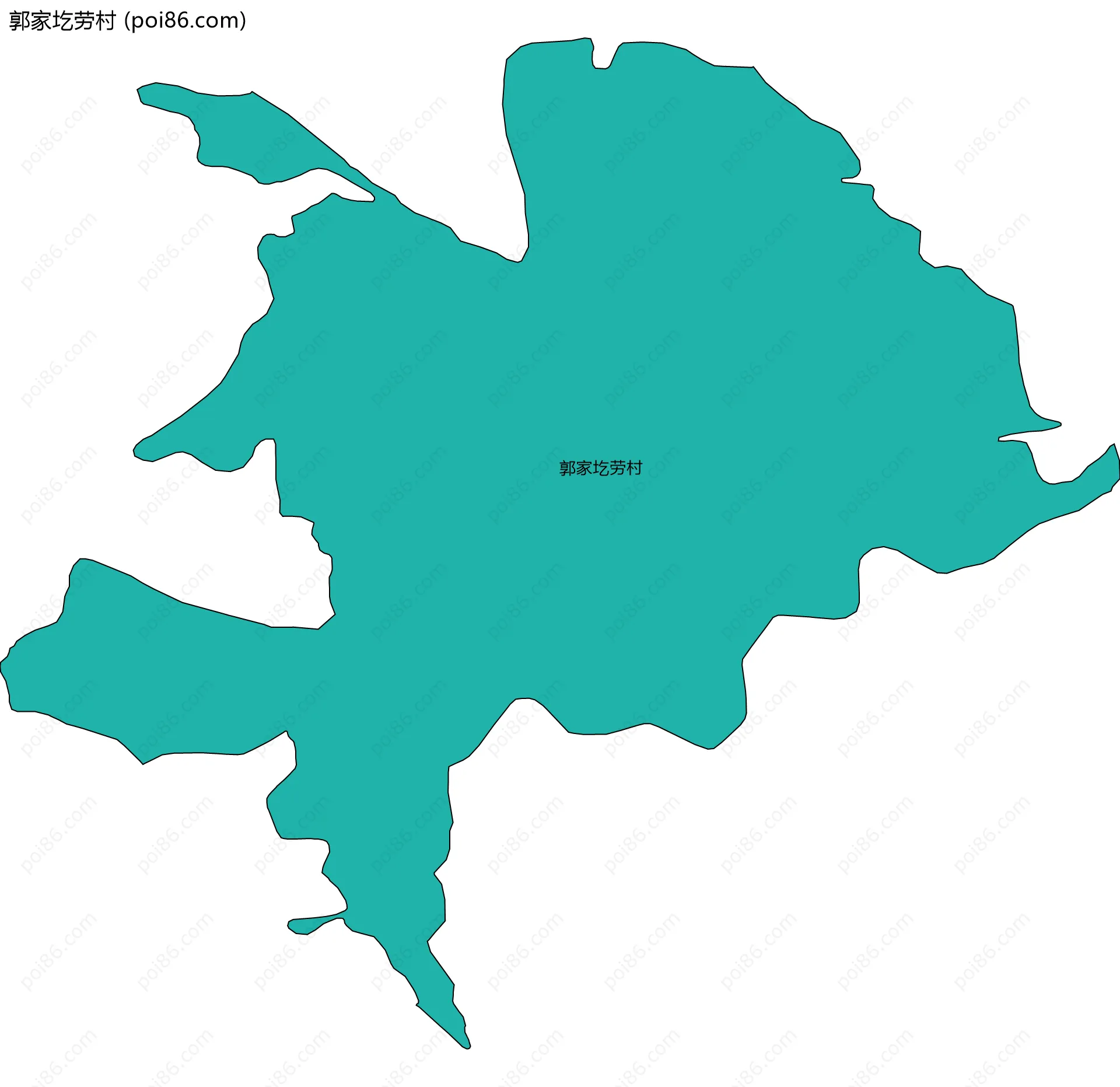 郭家圪劳村边界地图