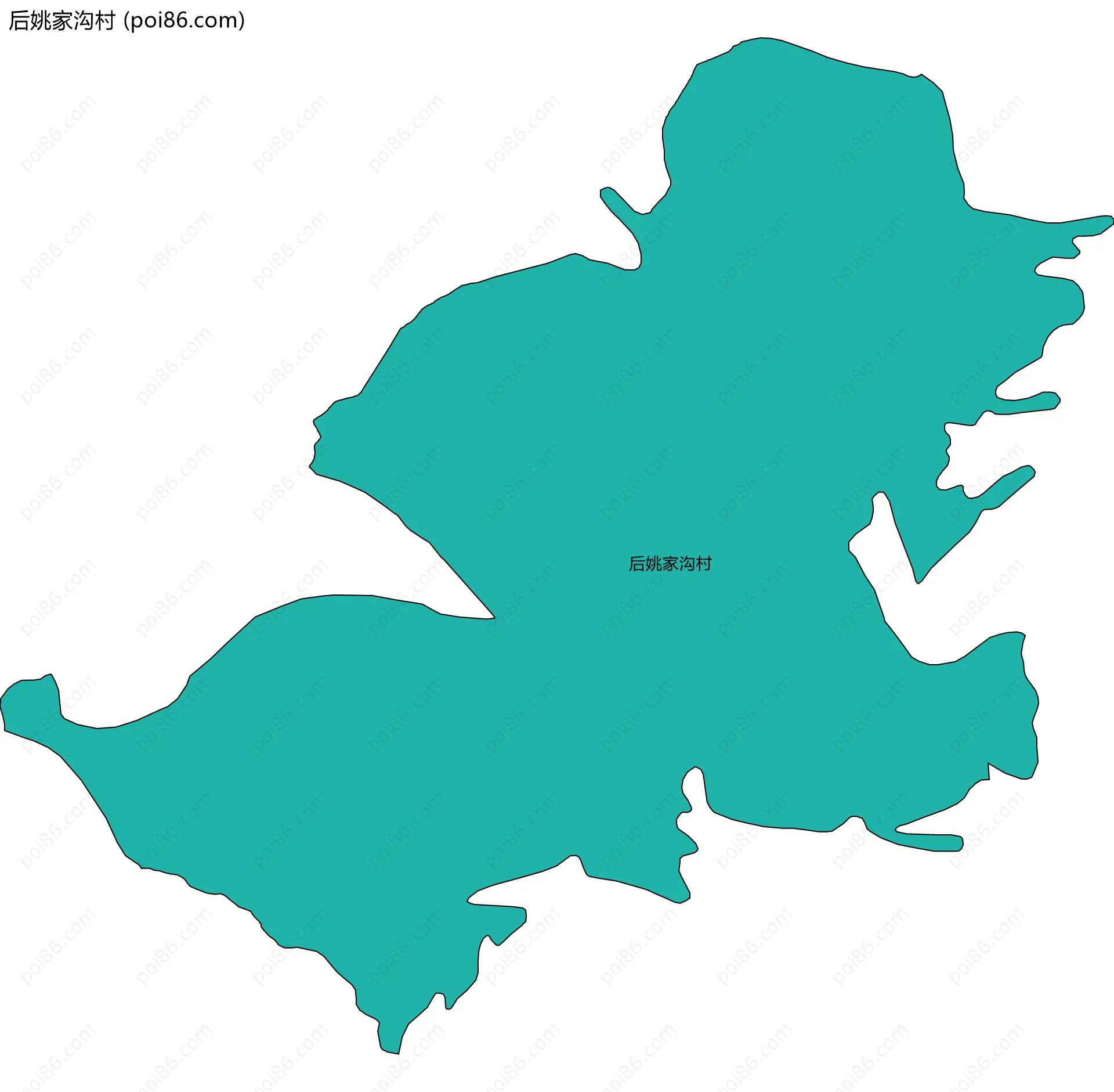 后姚家沟村边界地图