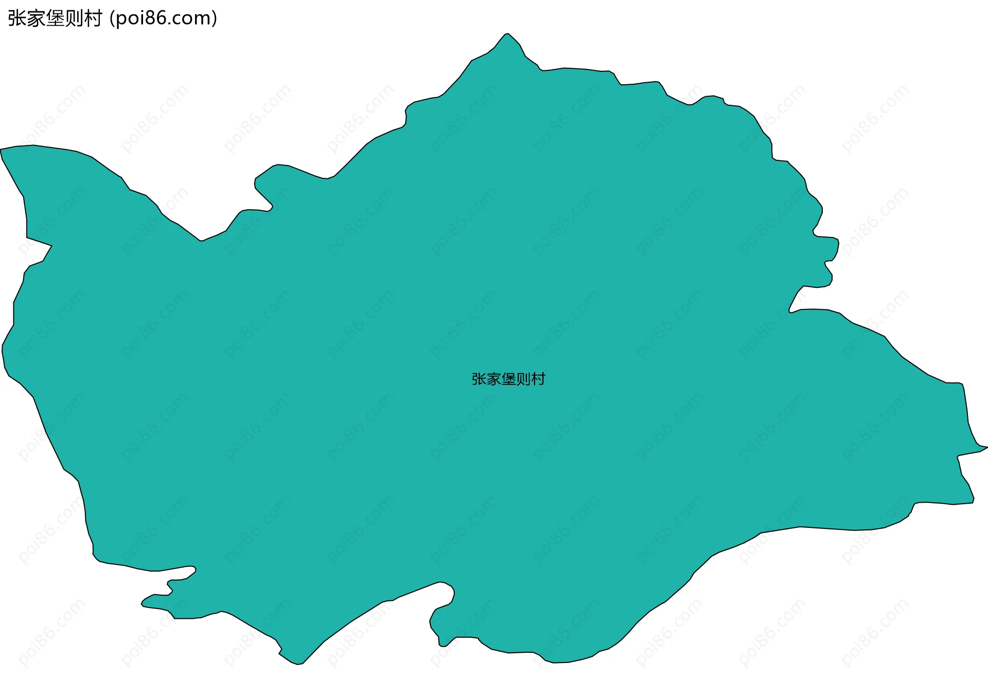 张家堡则村边界地图