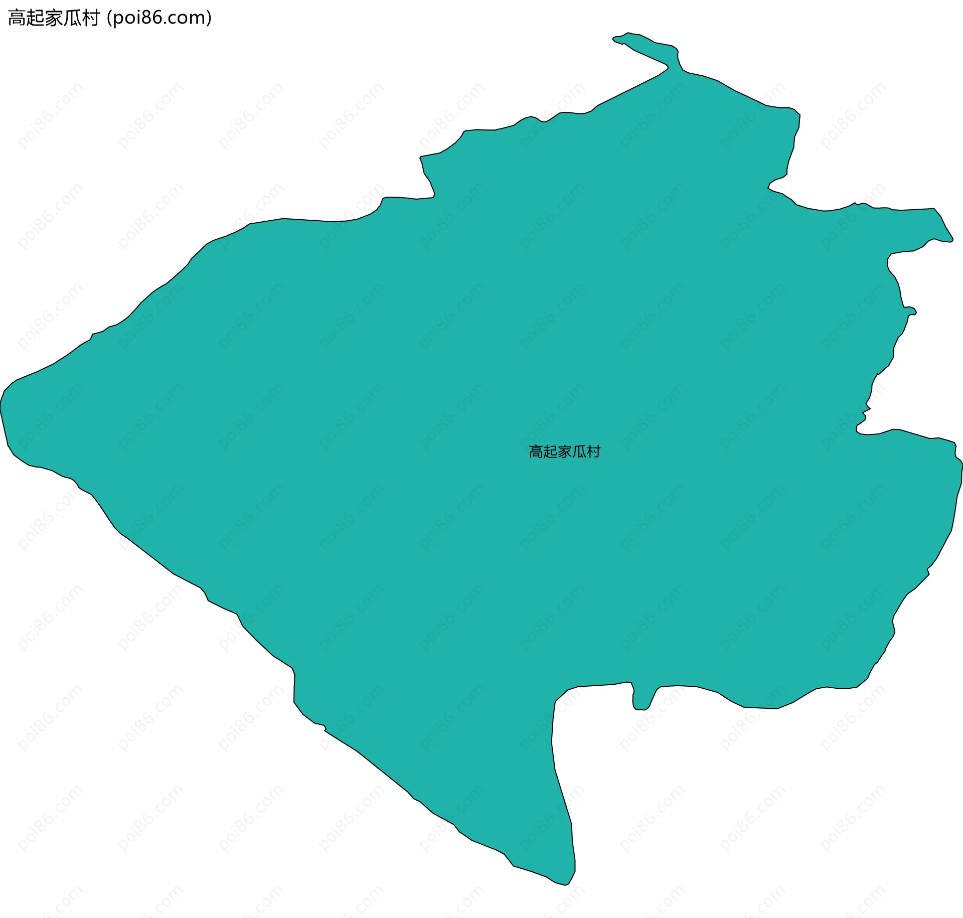 高起家瓜村边界地图
