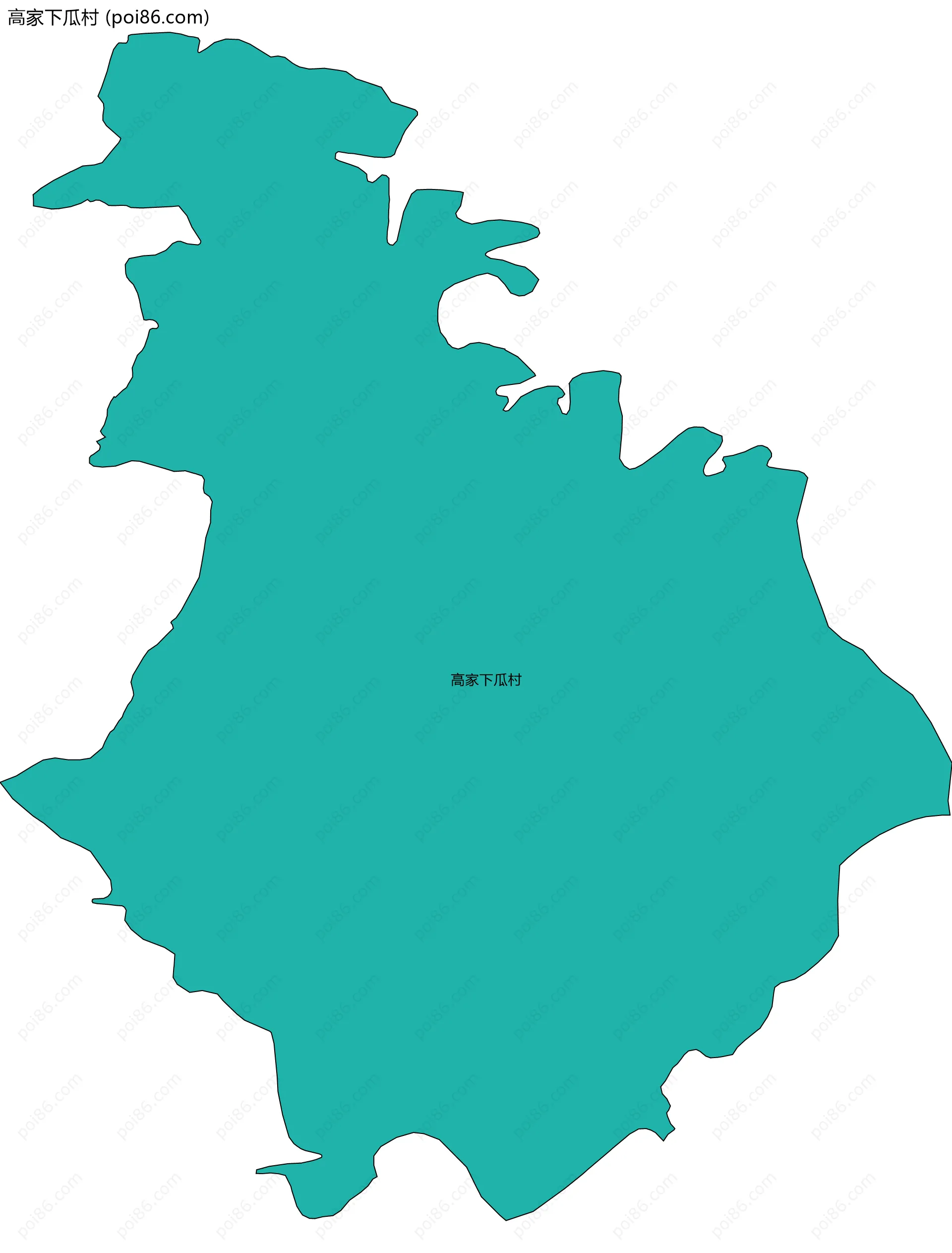 高家下瓜村边界地图