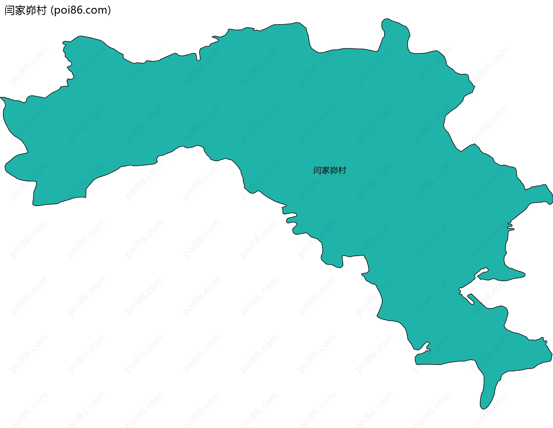 闫家峁村边界地图