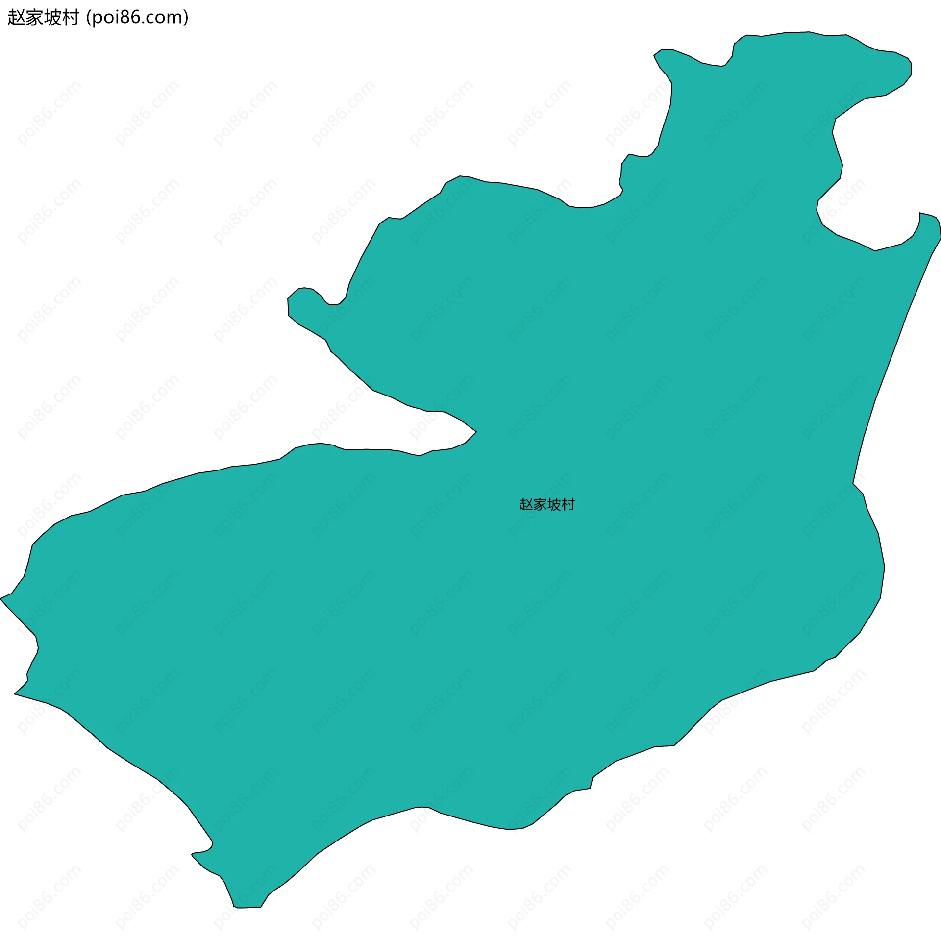 赵家坡村边界地图