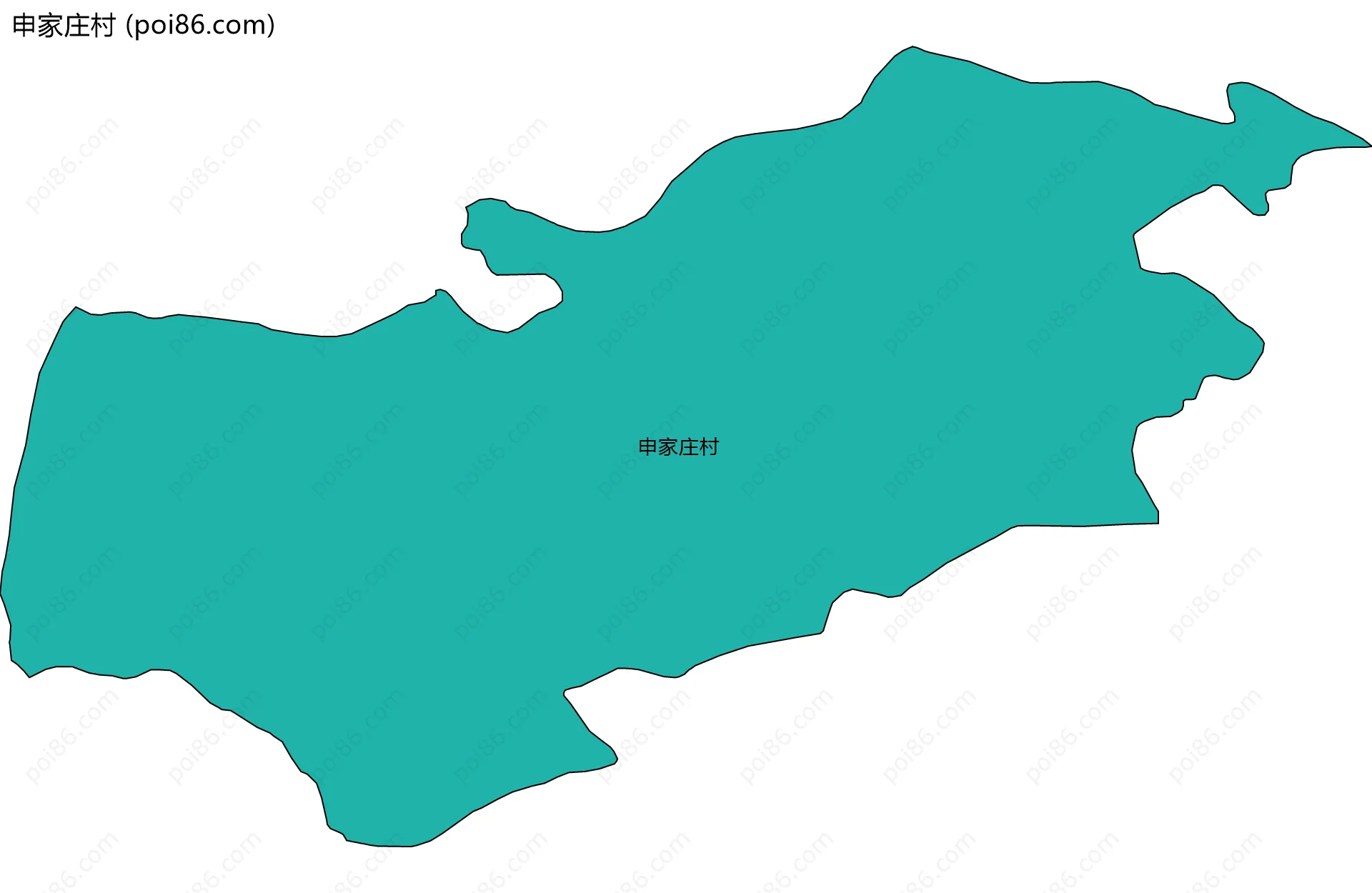 申家庄村边界地图
