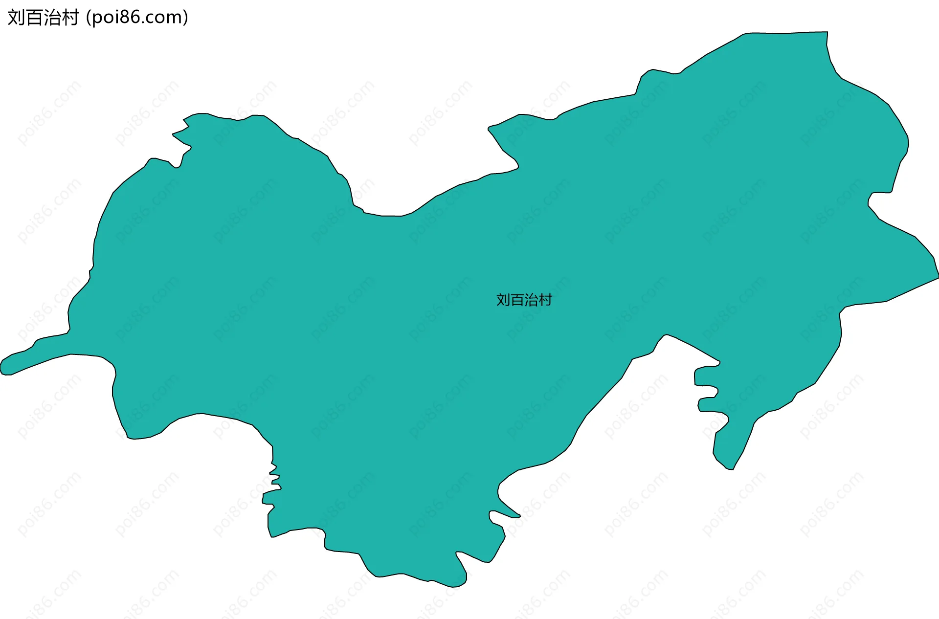 刘百治村边界地图