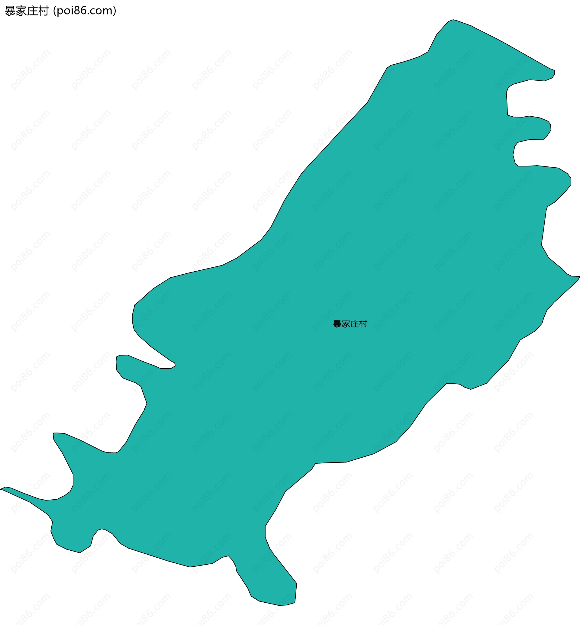 暴家庄村边界地图