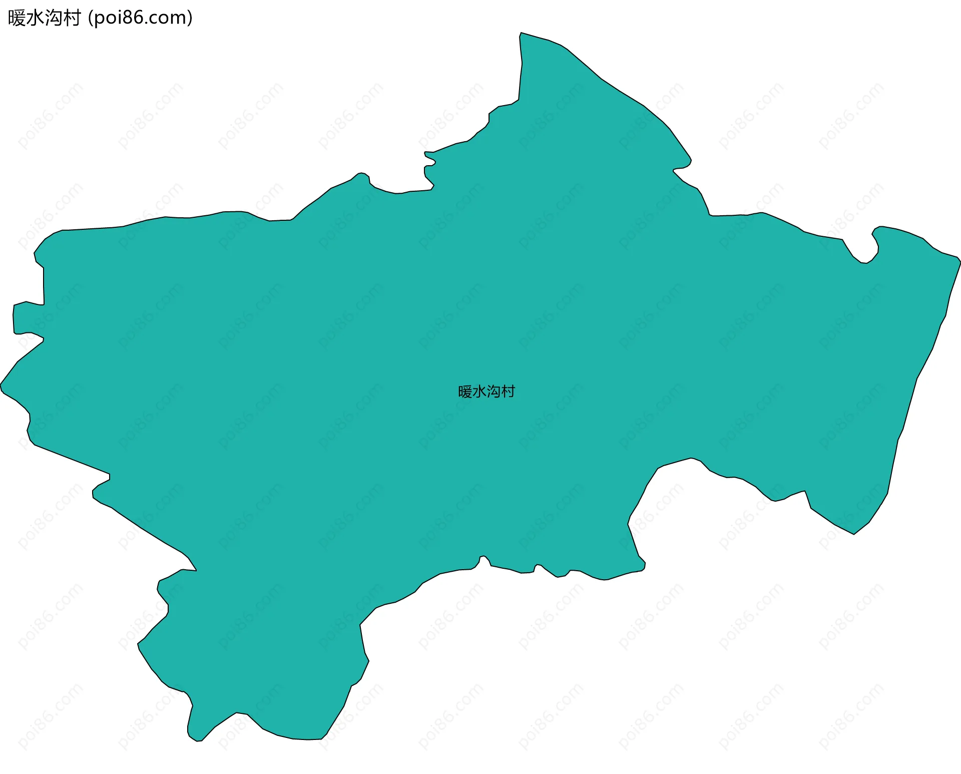 暖水沟村边界地图