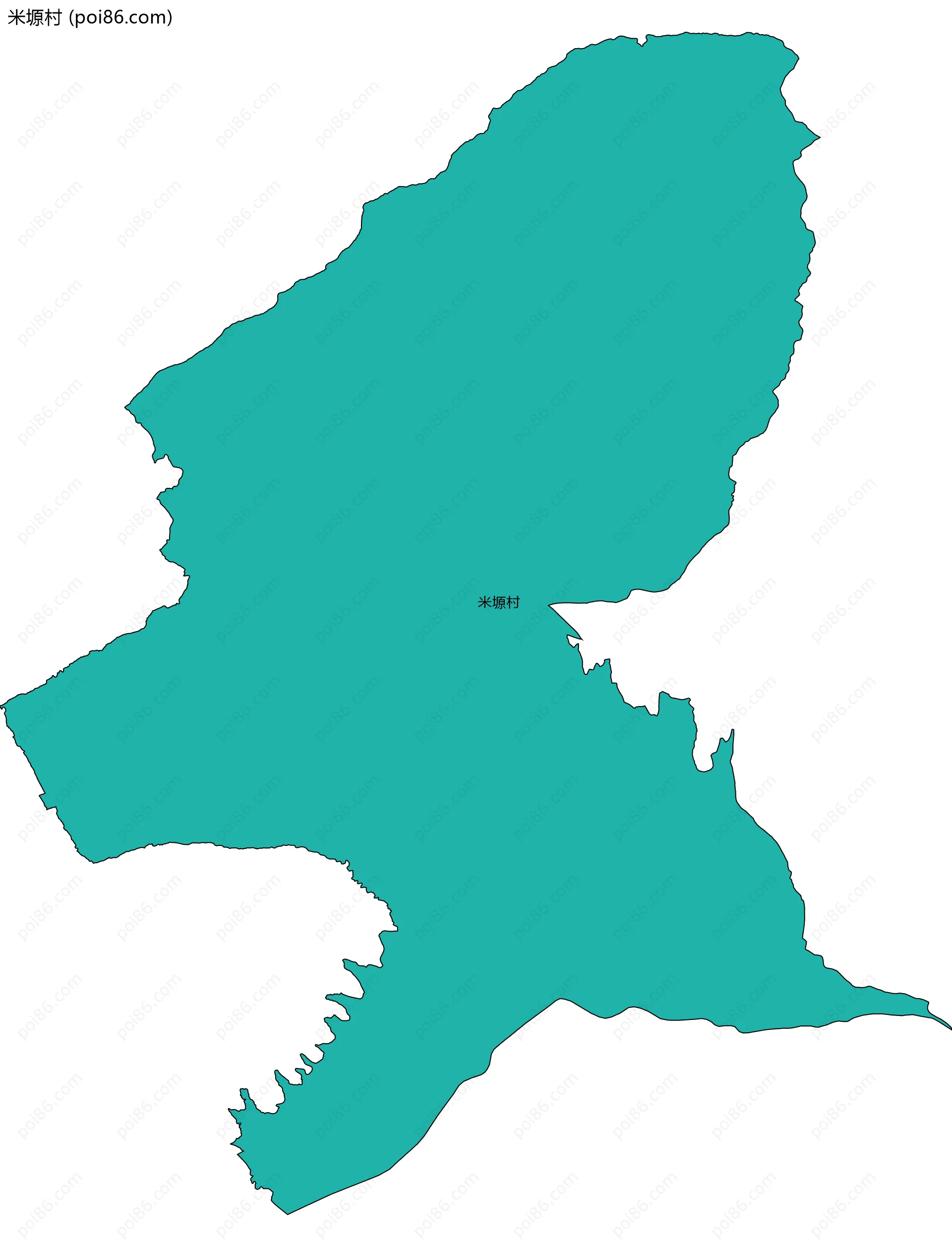 米塬村边界地图