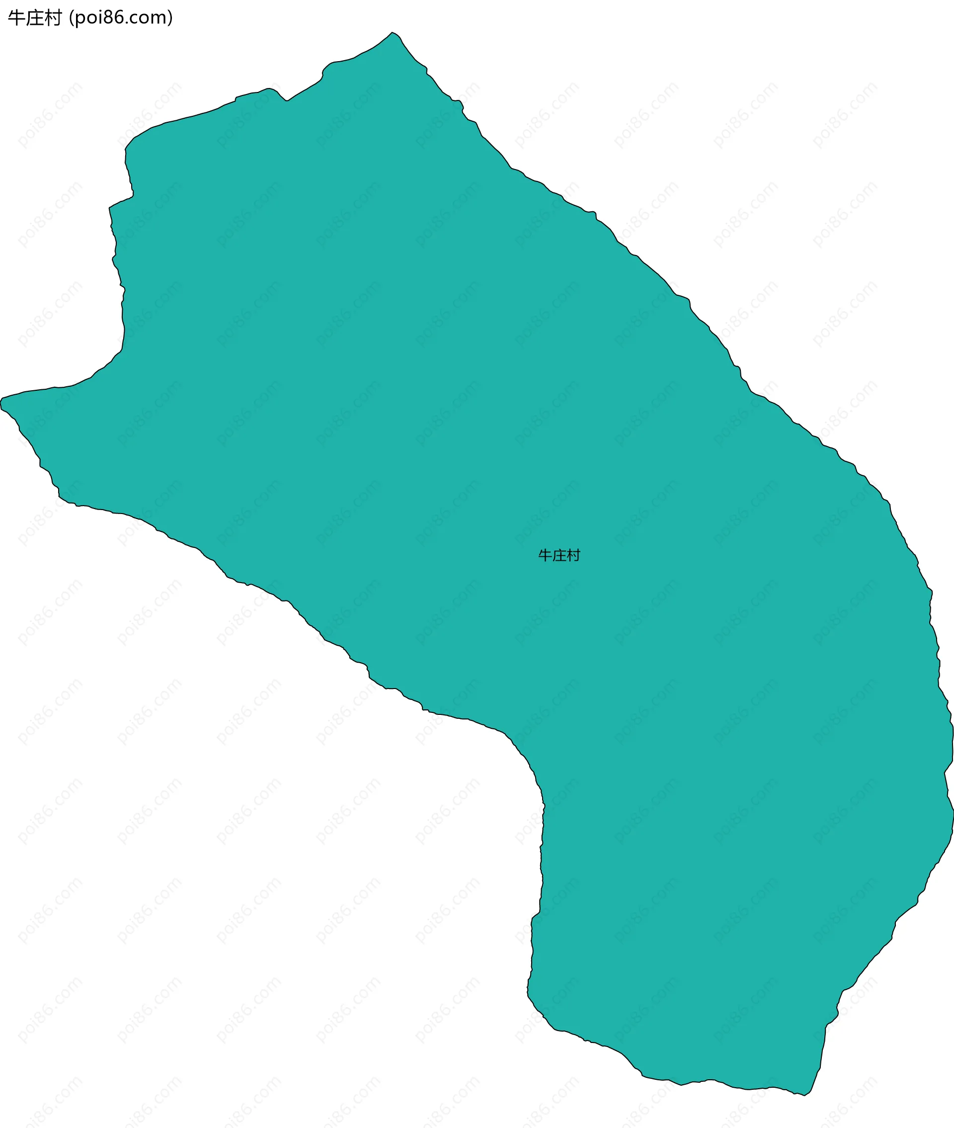 牛庄村边界地图