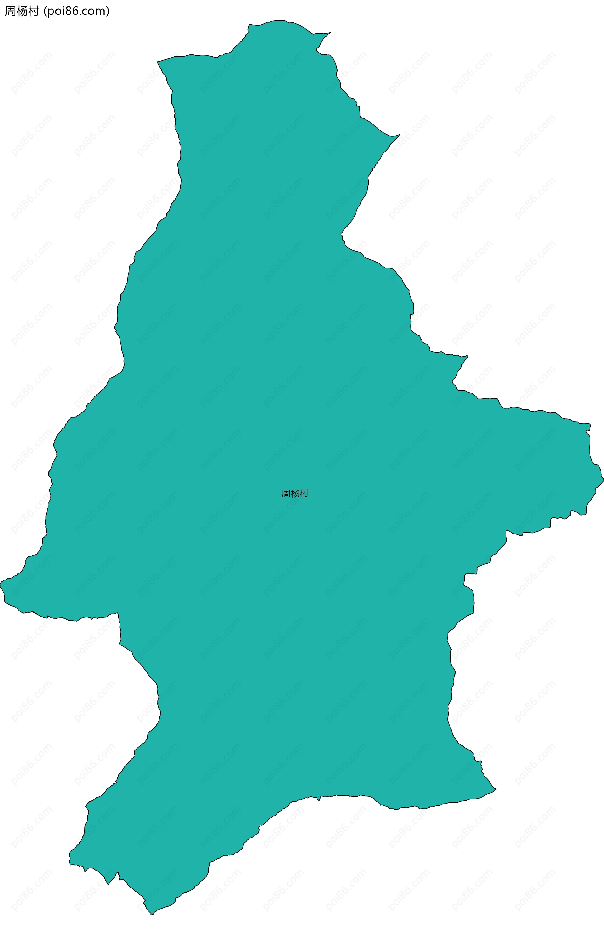周杨村边界地图