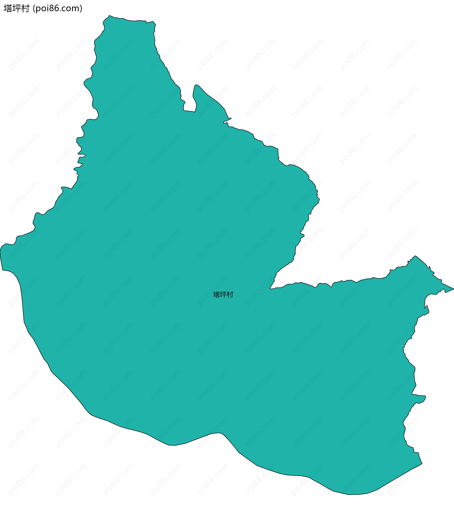 塔坪村边界地图