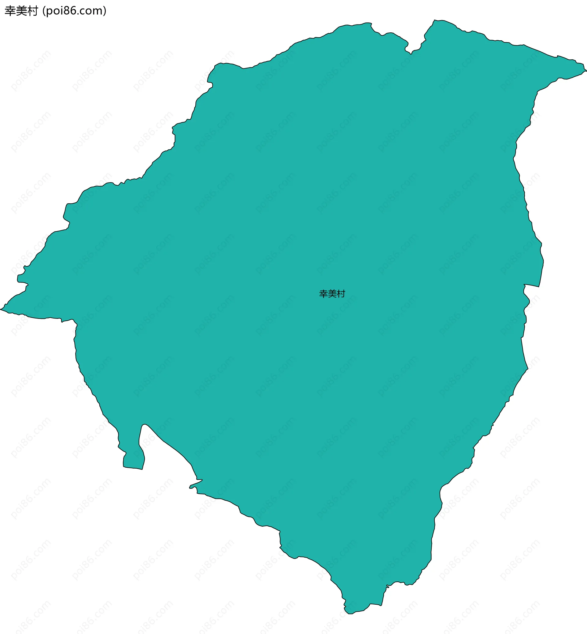 幸美村边界地图