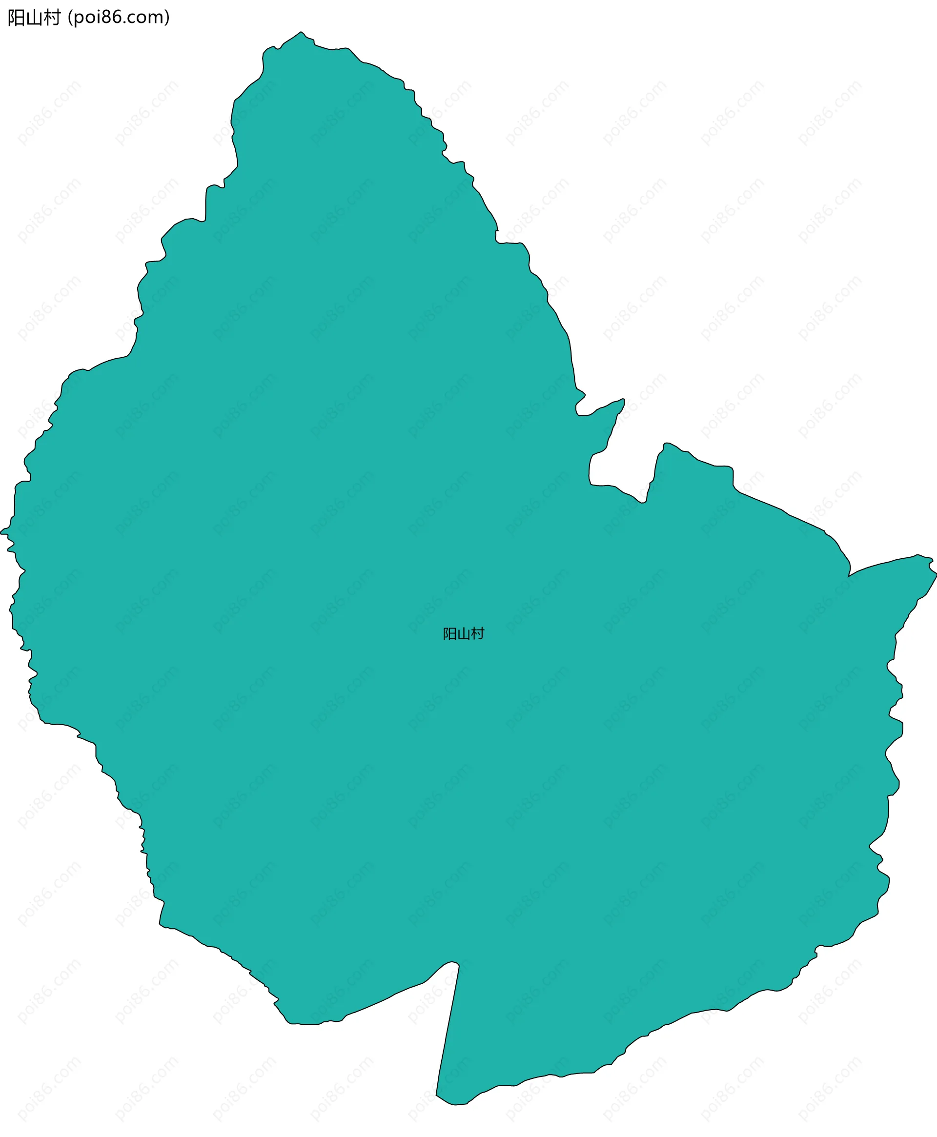 阳山村边界地图