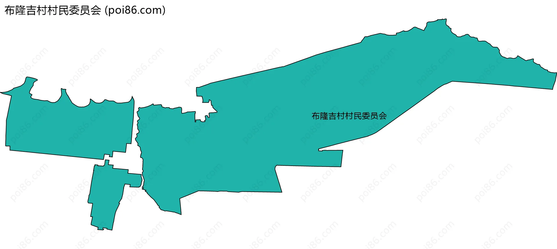 布隆吉村村民委员会边界地图