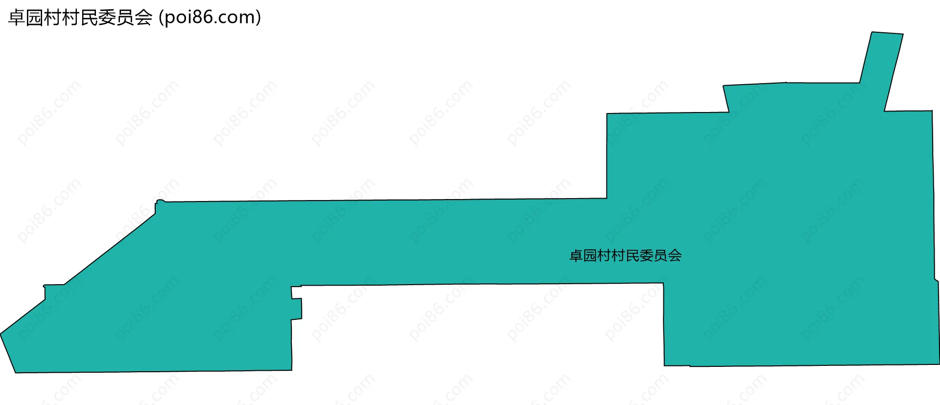 卓园村村民委员会边界地图