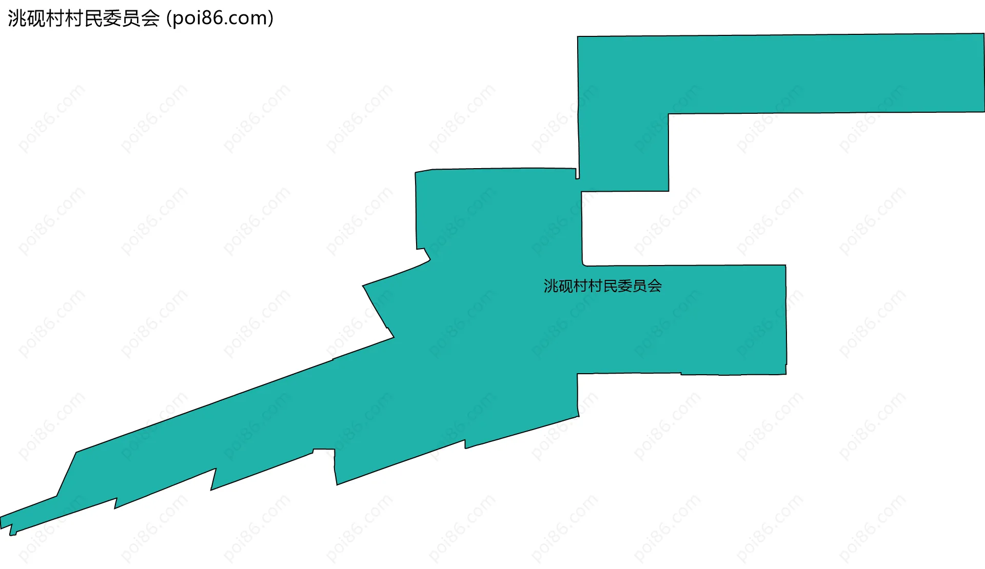 洮砚村村民委员会边界地图