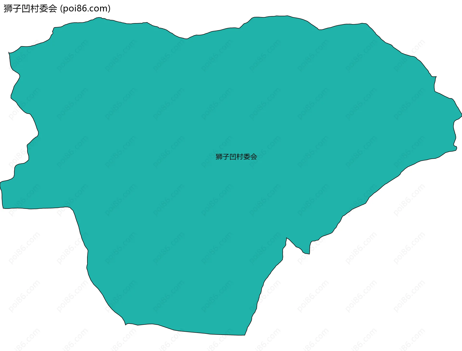 狮子凹村委会边界地图