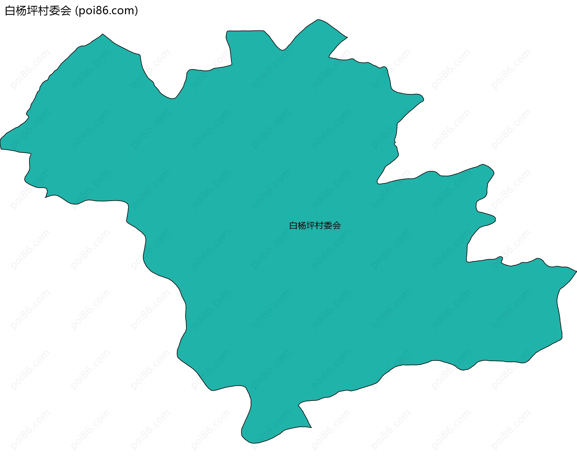 白杨坪村委会边界地图